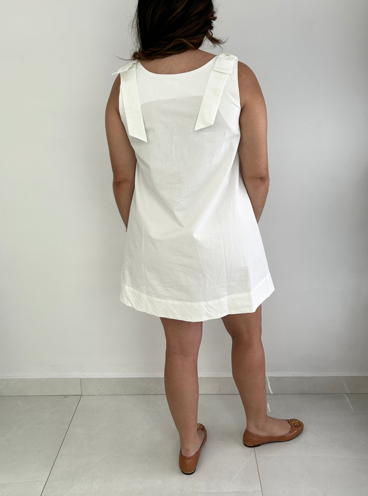 Fern Bow Mini Dress - White – view 2