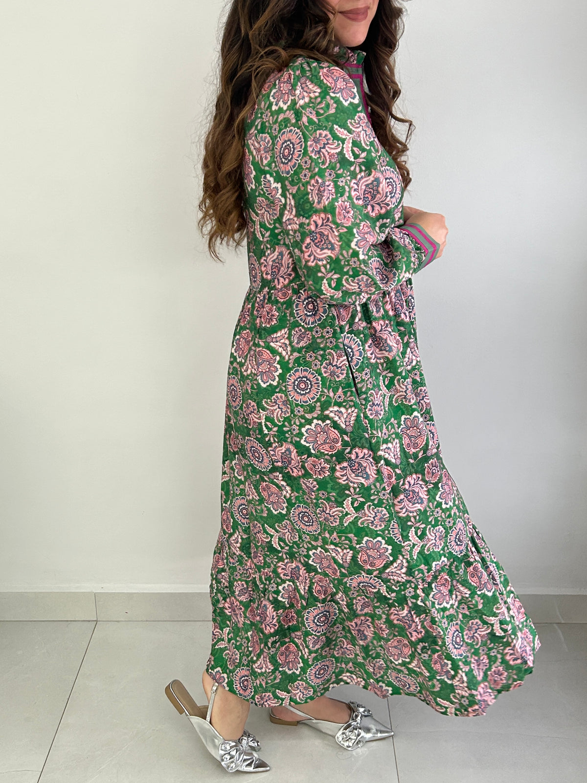 Alena Midi Dress - Green ā view 5
