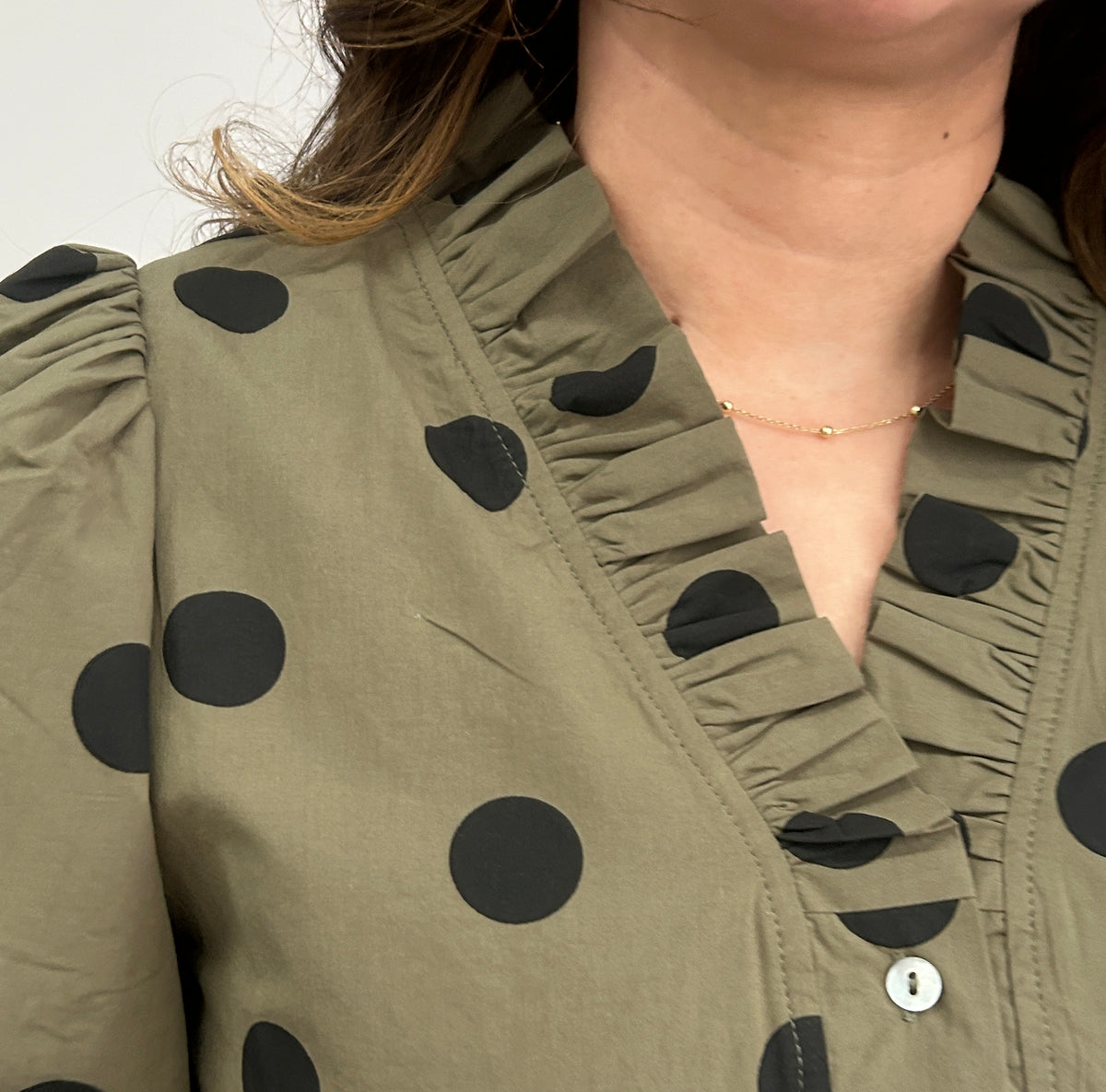 Grace Polka Dots Top - Green – view 5