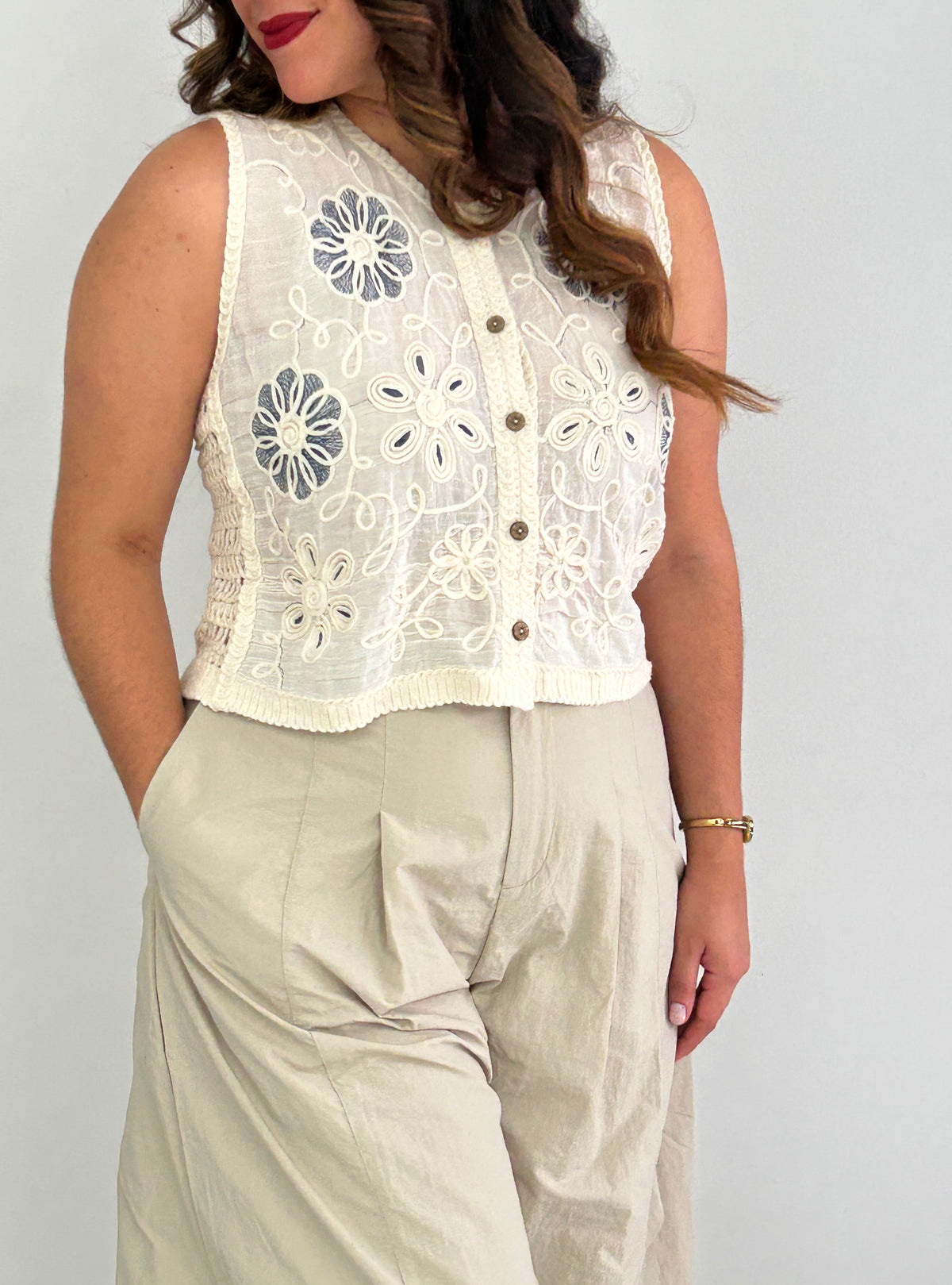 Lucille Embroidery Top