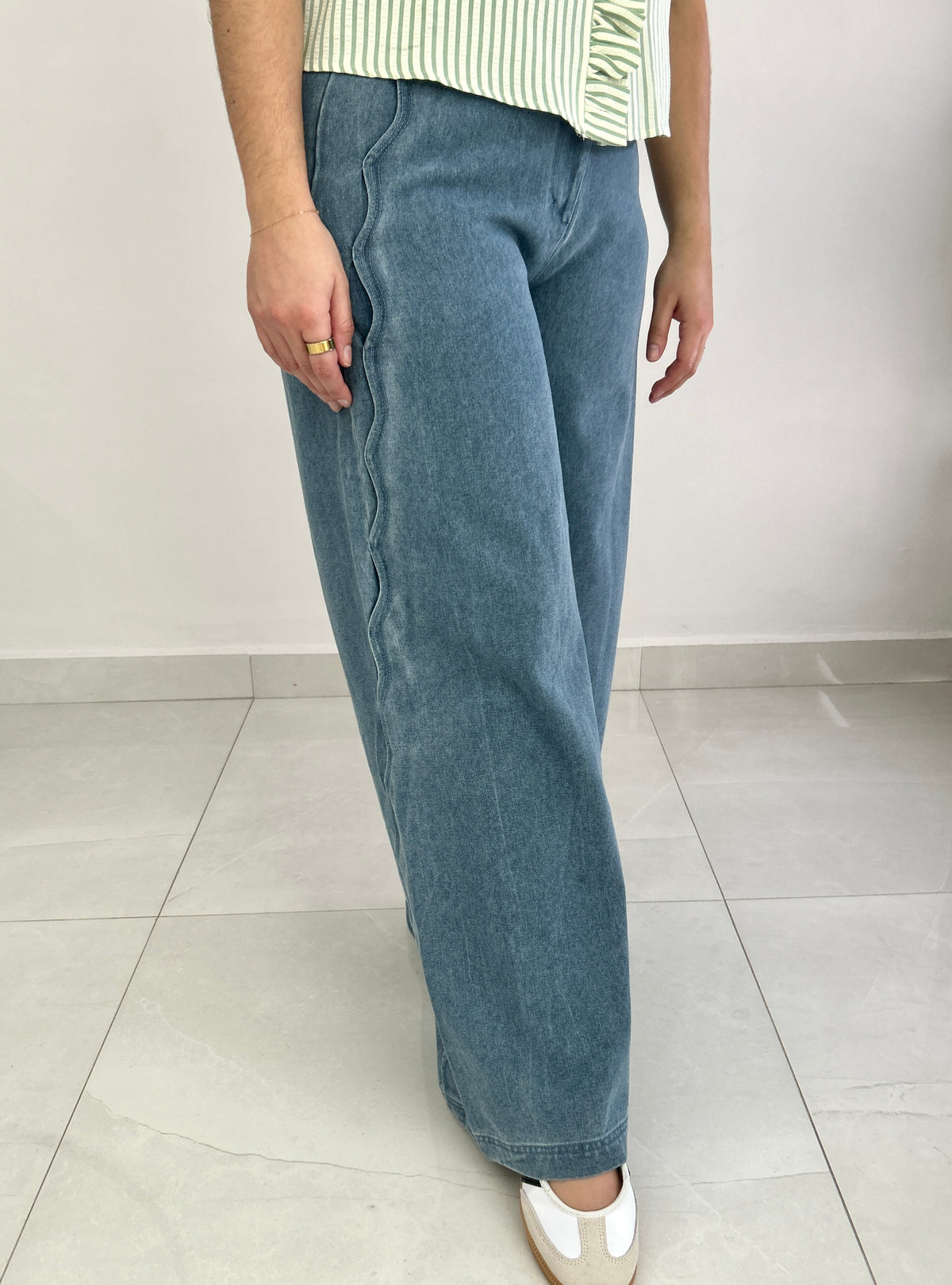 Emmie Wide Leg Denim Pant