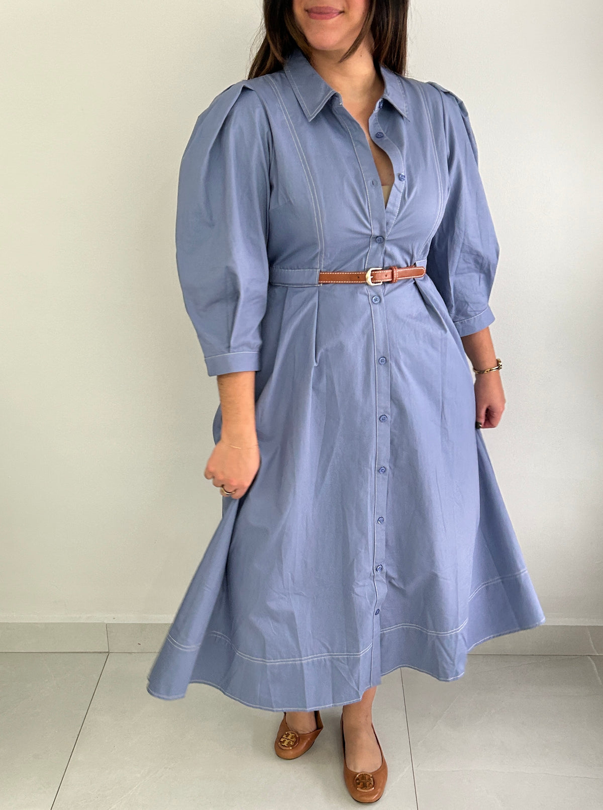 Sunny Belt Midi Dress - Blue â view 5