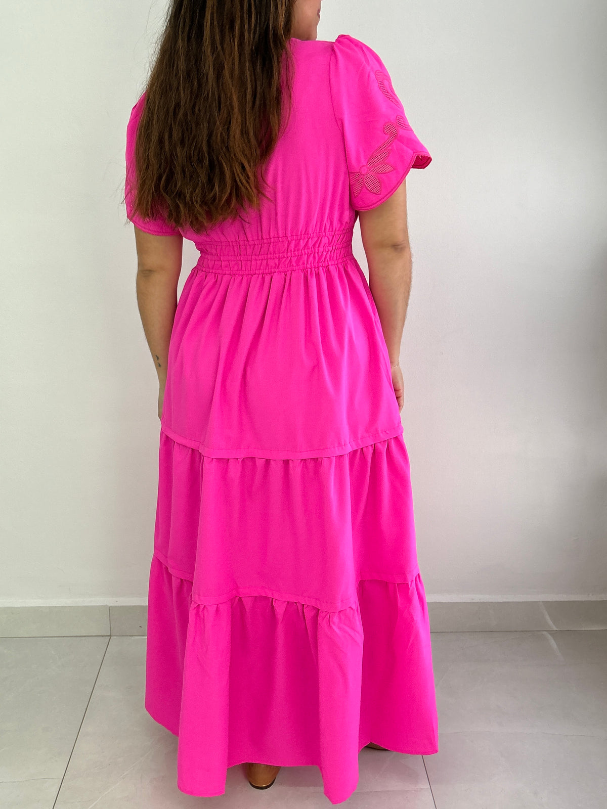 Margaret Embroidered Maxi Dress - Pink – view 2
