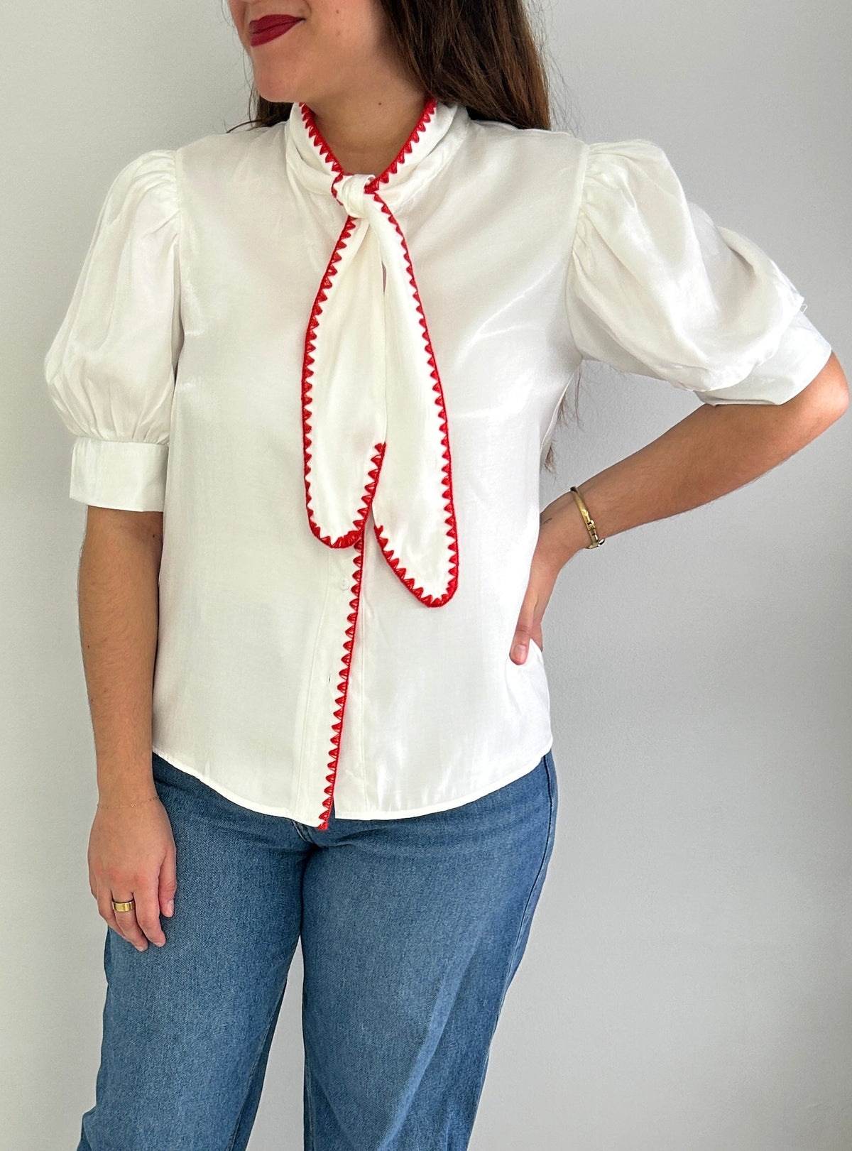 Madeline Knot Top - White