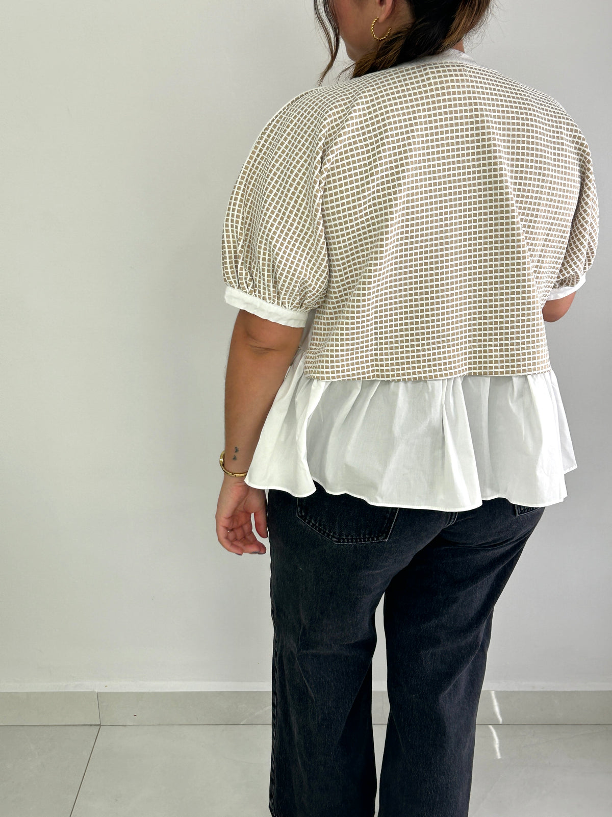 Zoe Ruffle Peplum Top â view 2