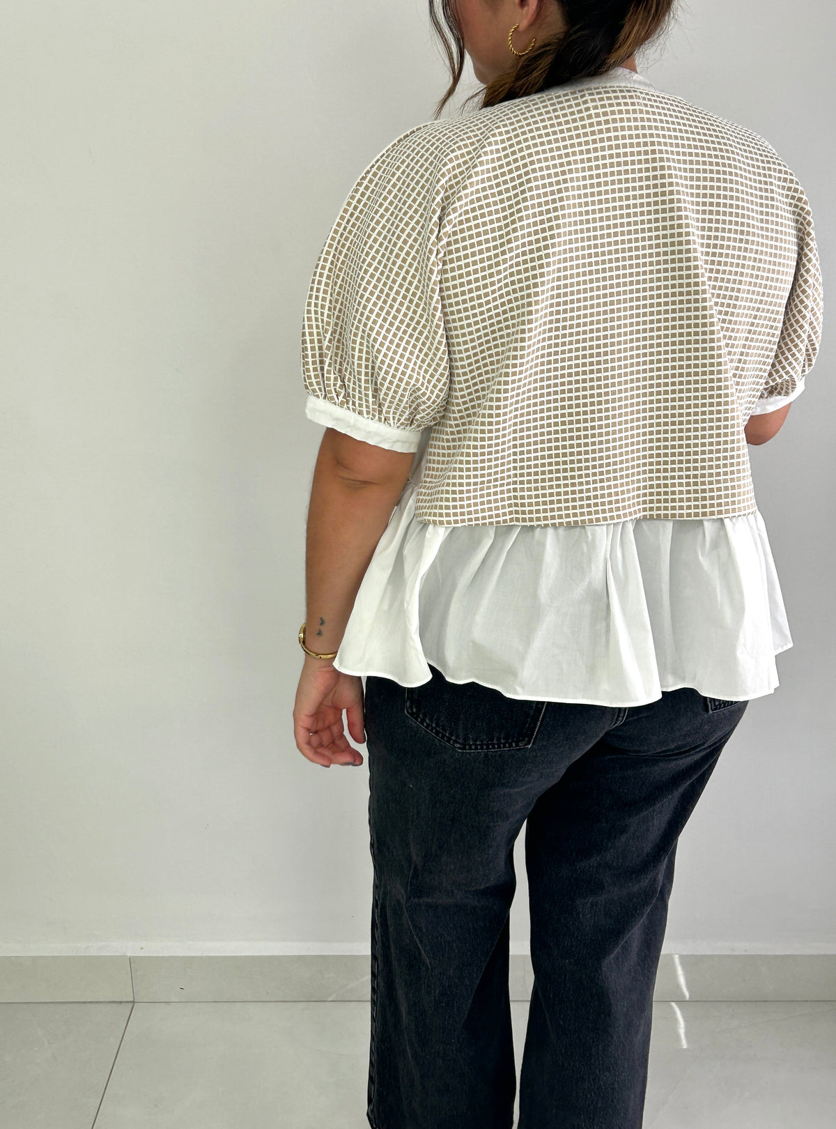 Zoe Ruffle Peplum Top – view 2