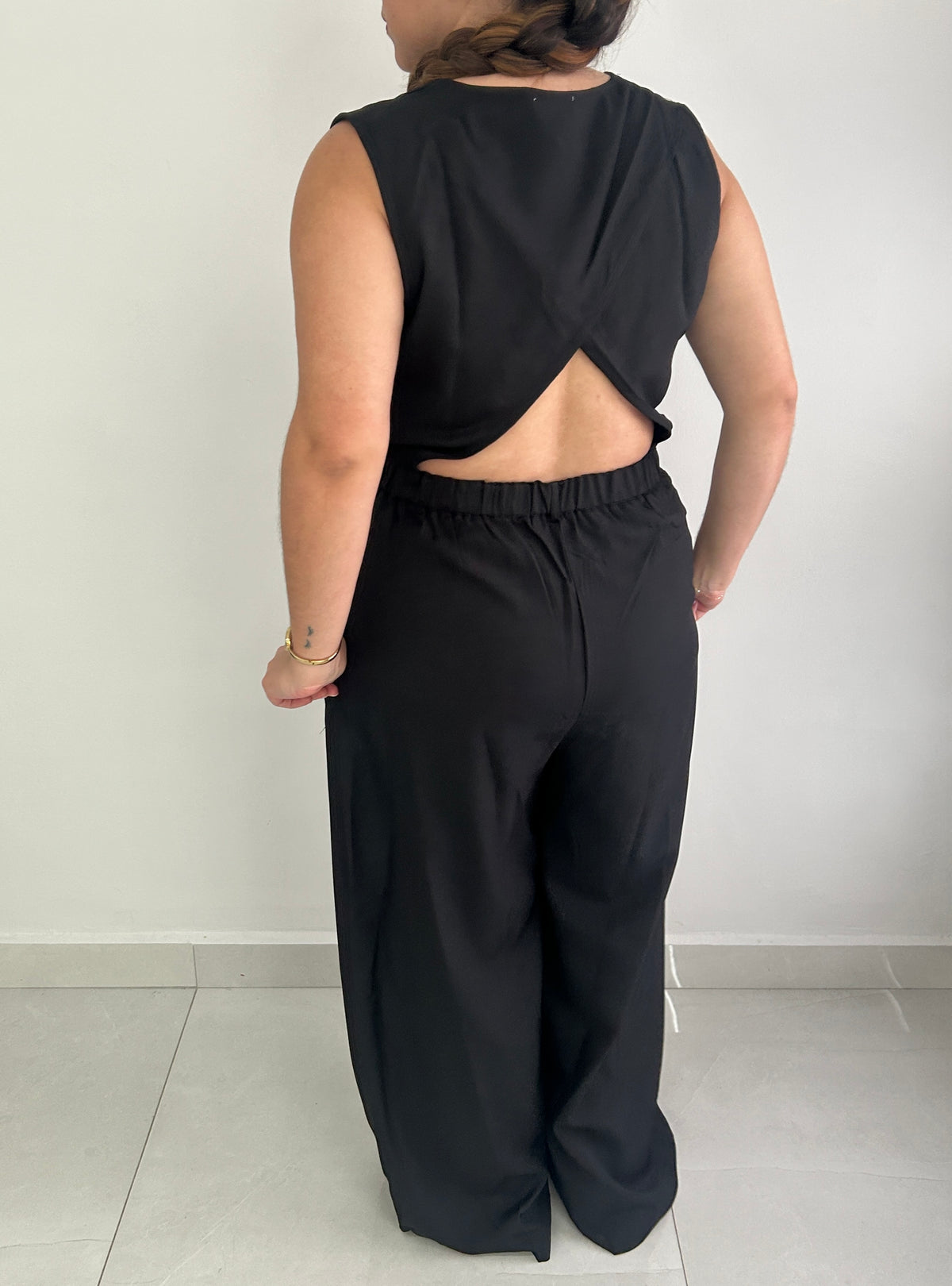 Ellie Black Vest Wide-Leg Jumpsuit – view 3