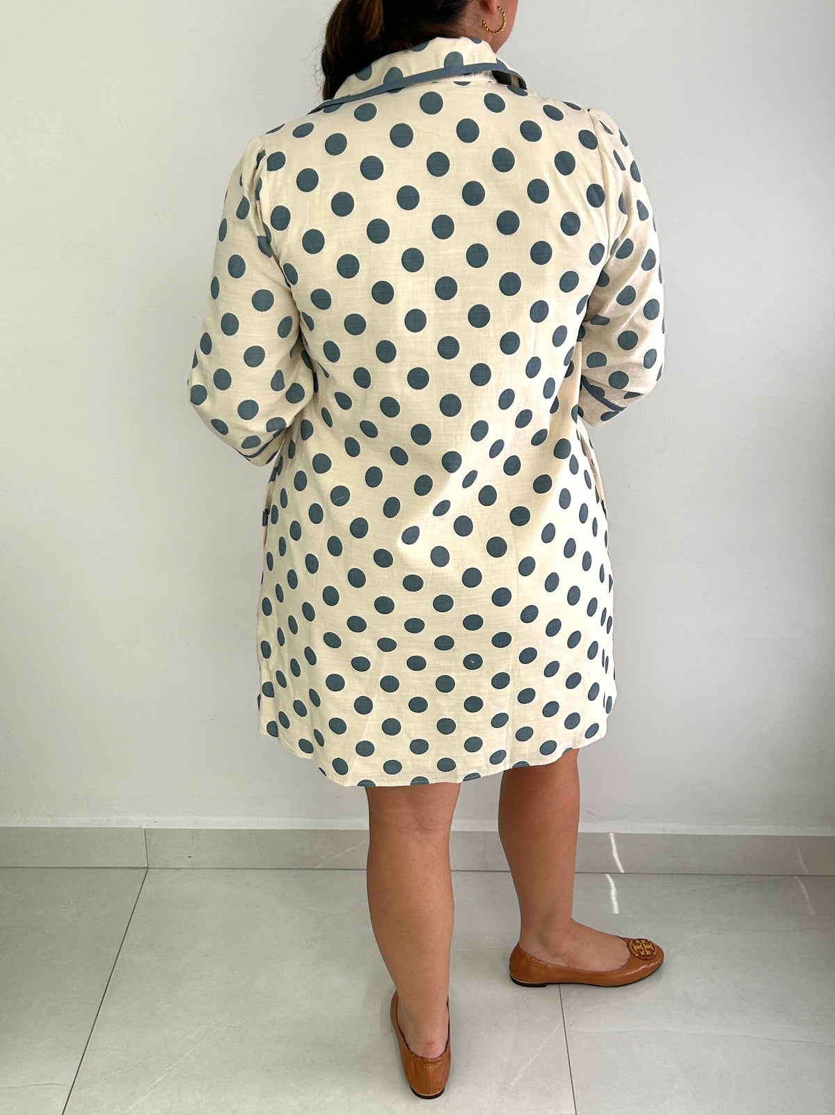 Luna Polka Dot Mini Dress - Blue – view 2