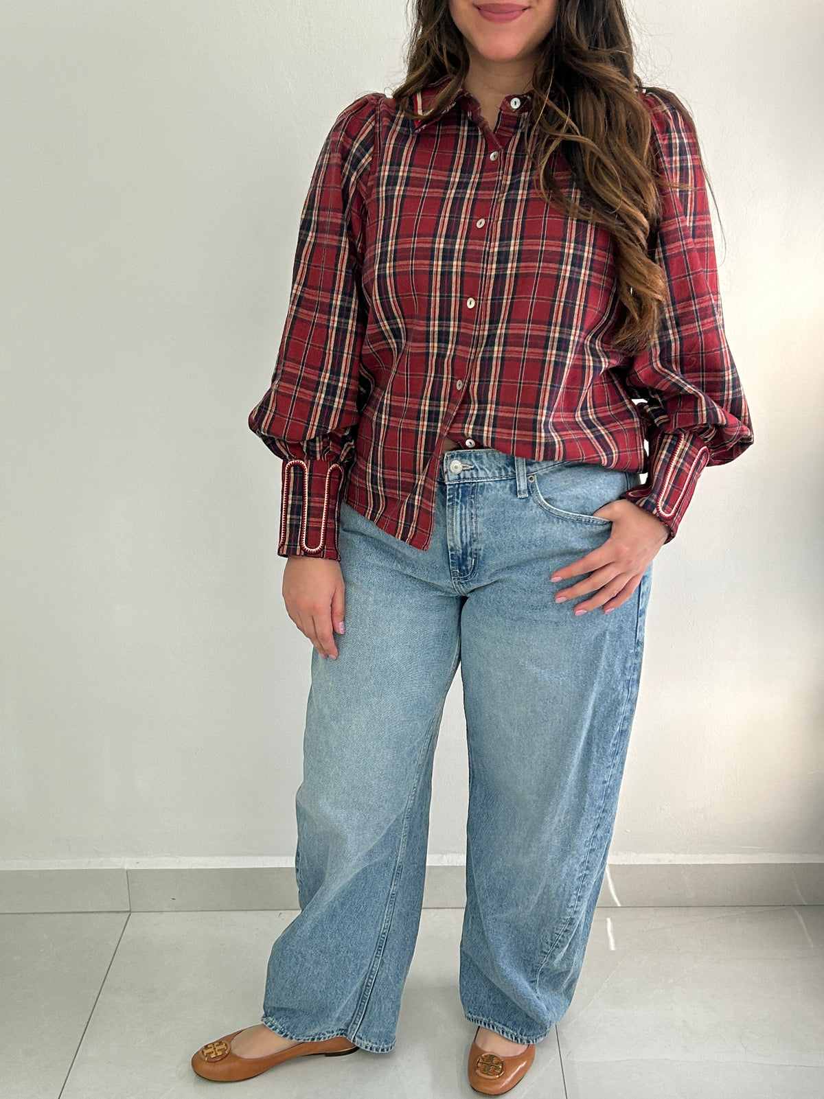 Gianna Striped Top - Red