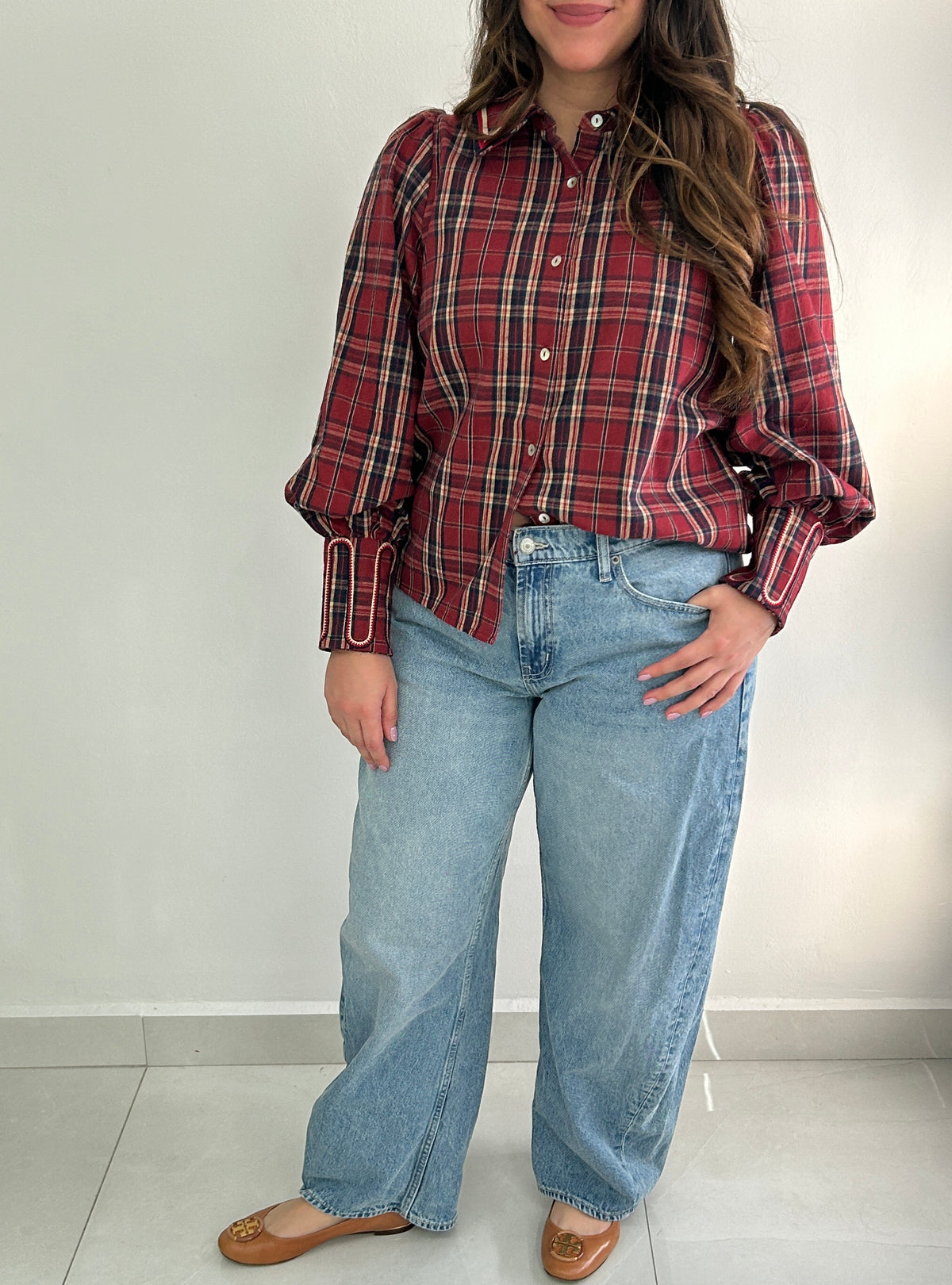 Gianna Striped Top - Red