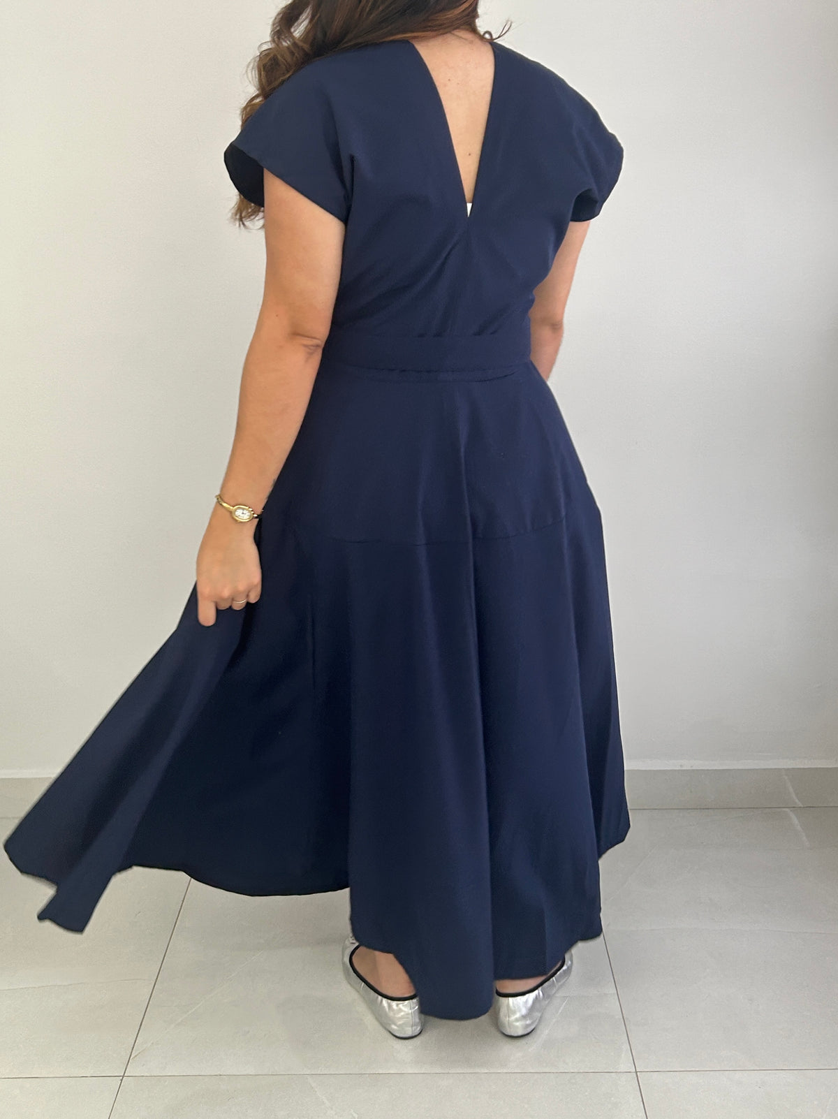 Tessa Midi Dress - Navy ā view 5