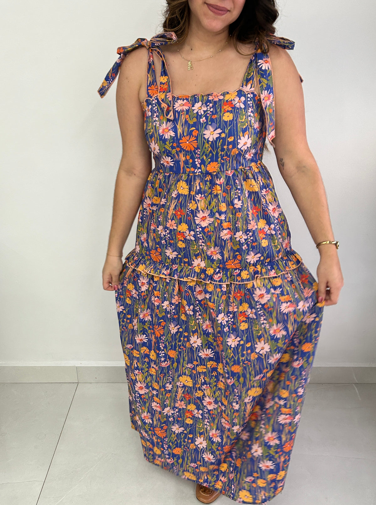 Ella Floral Print Maxi Dress