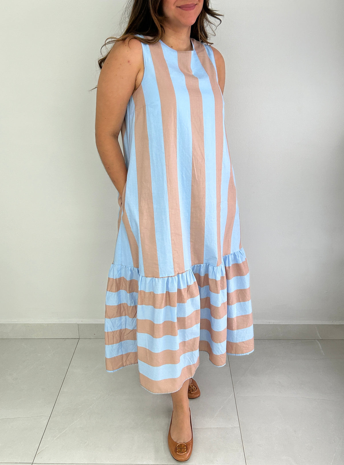 Emery Striped Midi Dress – view 7