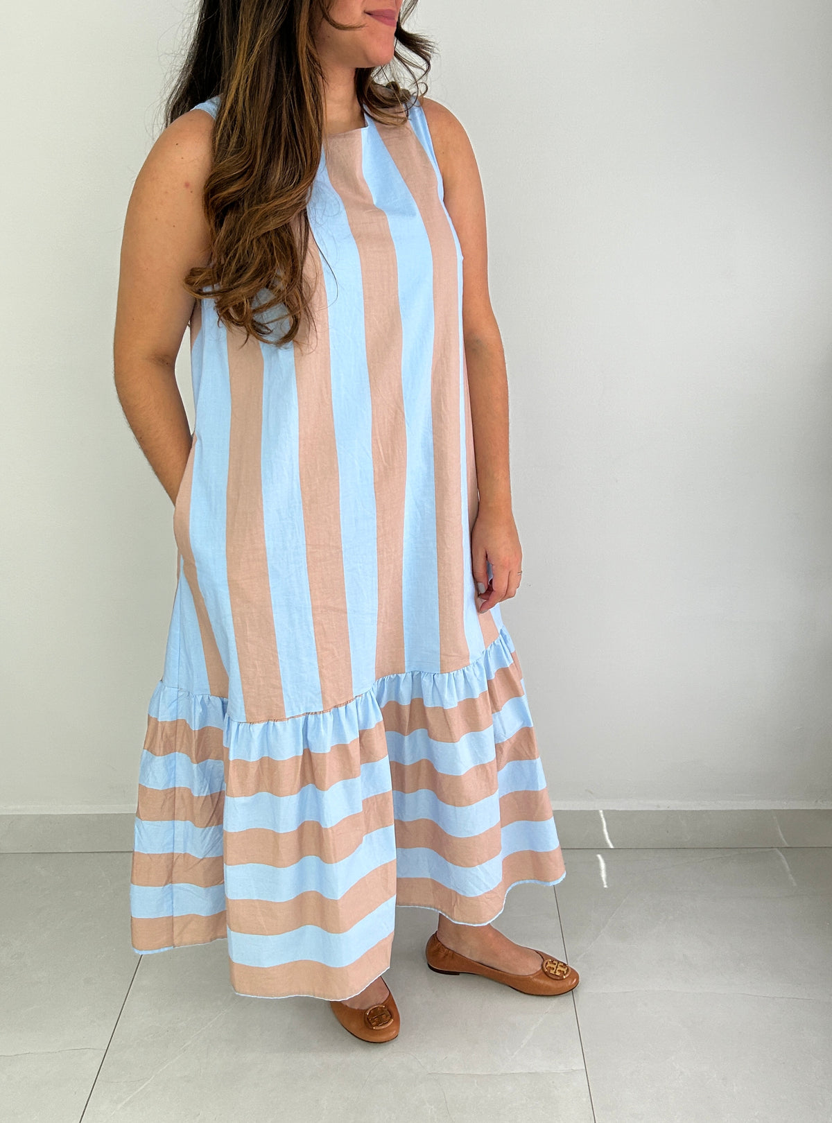 Emery Striped Midi Dress – view 3