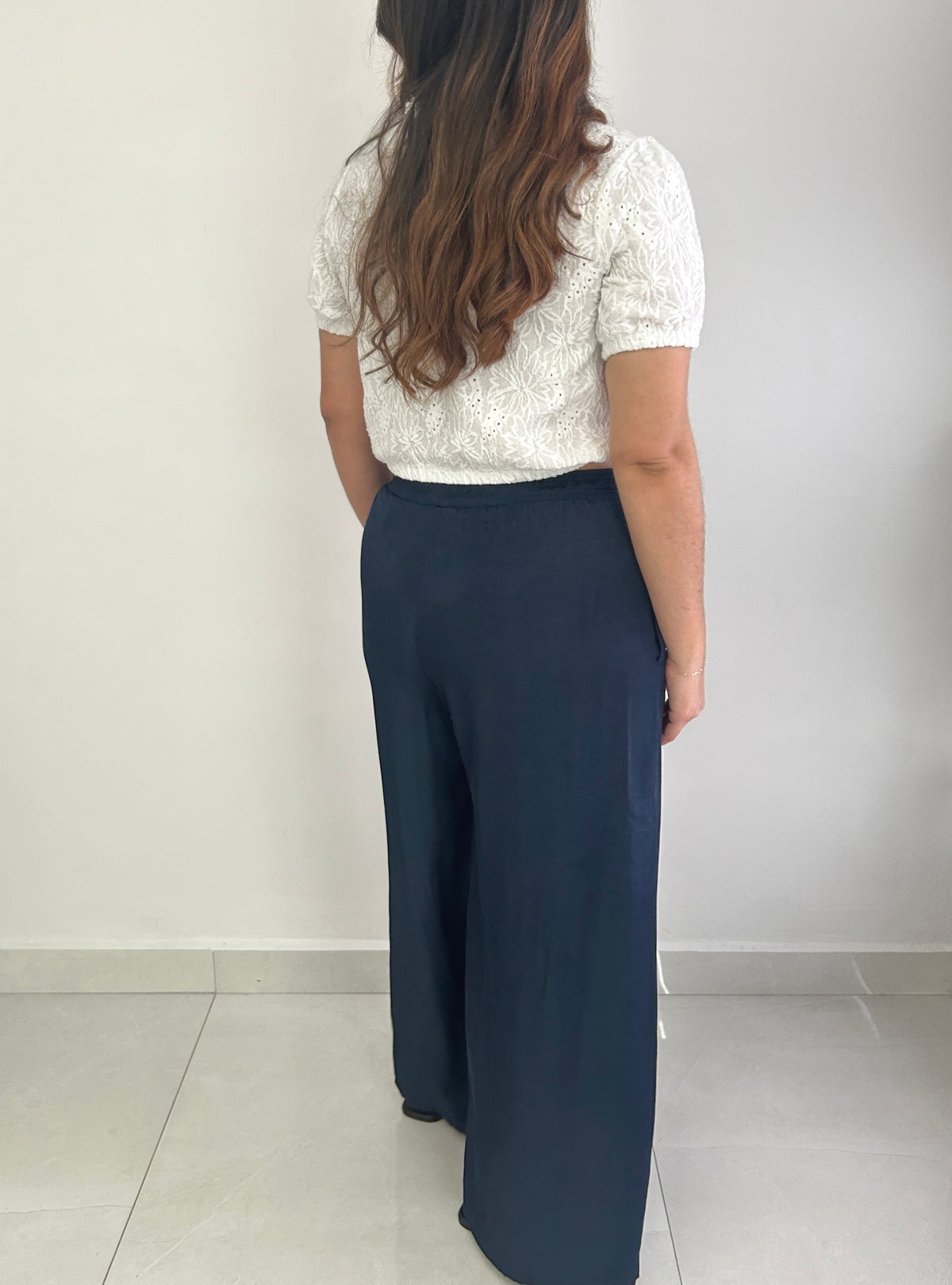 Linda Wide Leg Pants - Navy Blue – view 4