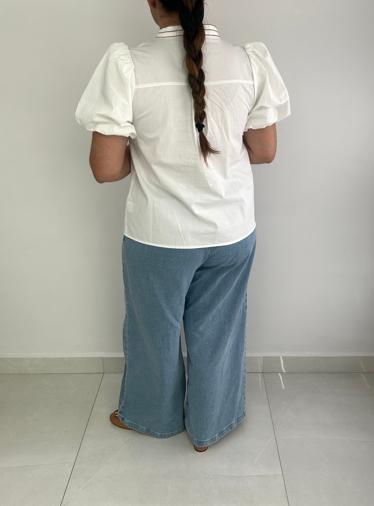 Jemma Embroidery Off White Top – view 3