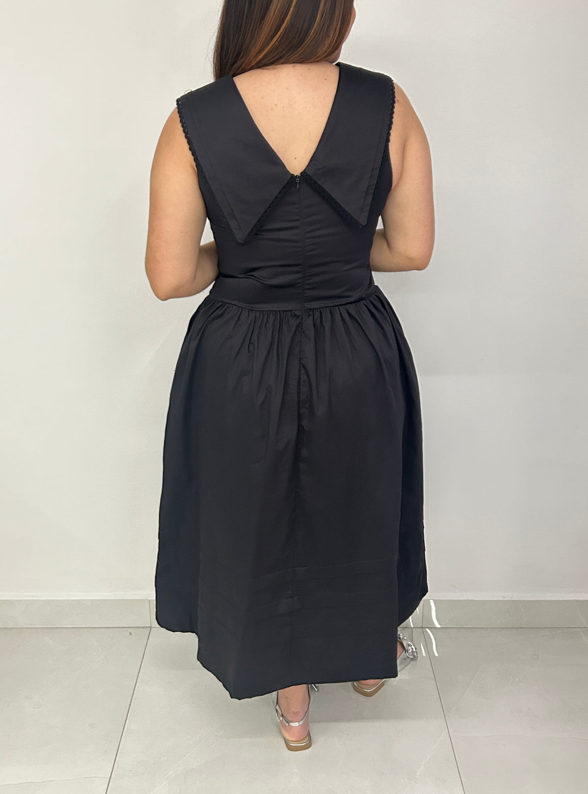 Nova Midi Dress - Black – view 8