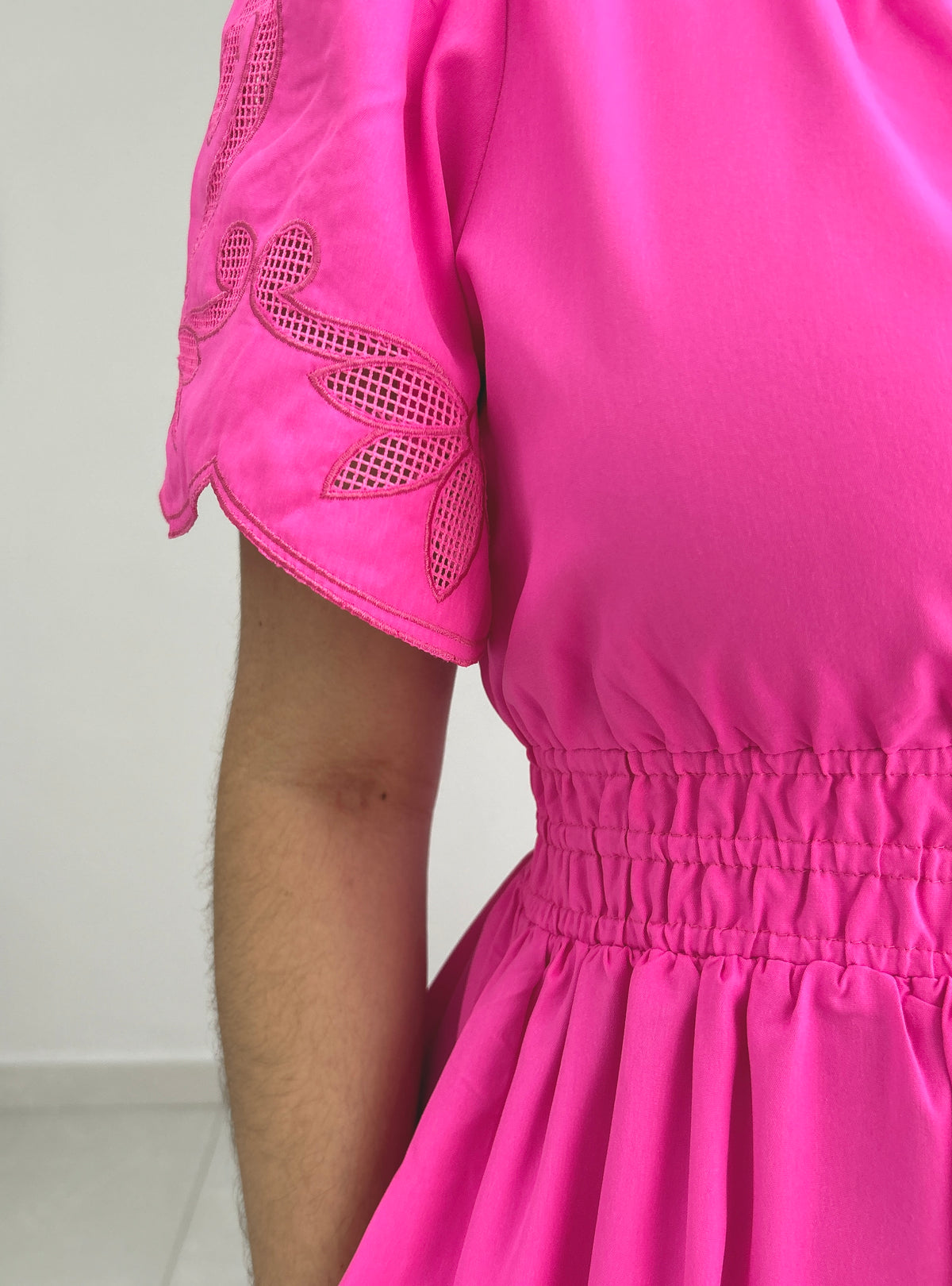 Margaret Embroidered Maxi Dress - Pink – view 6