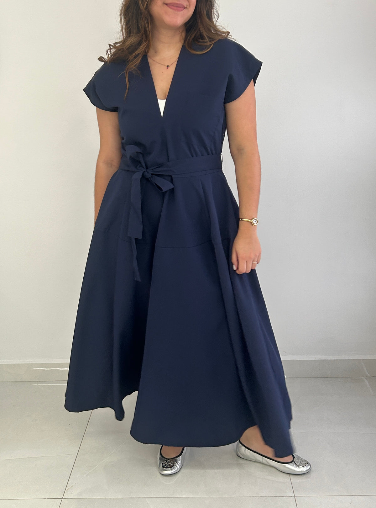 Tessa Midi Dress - Navy