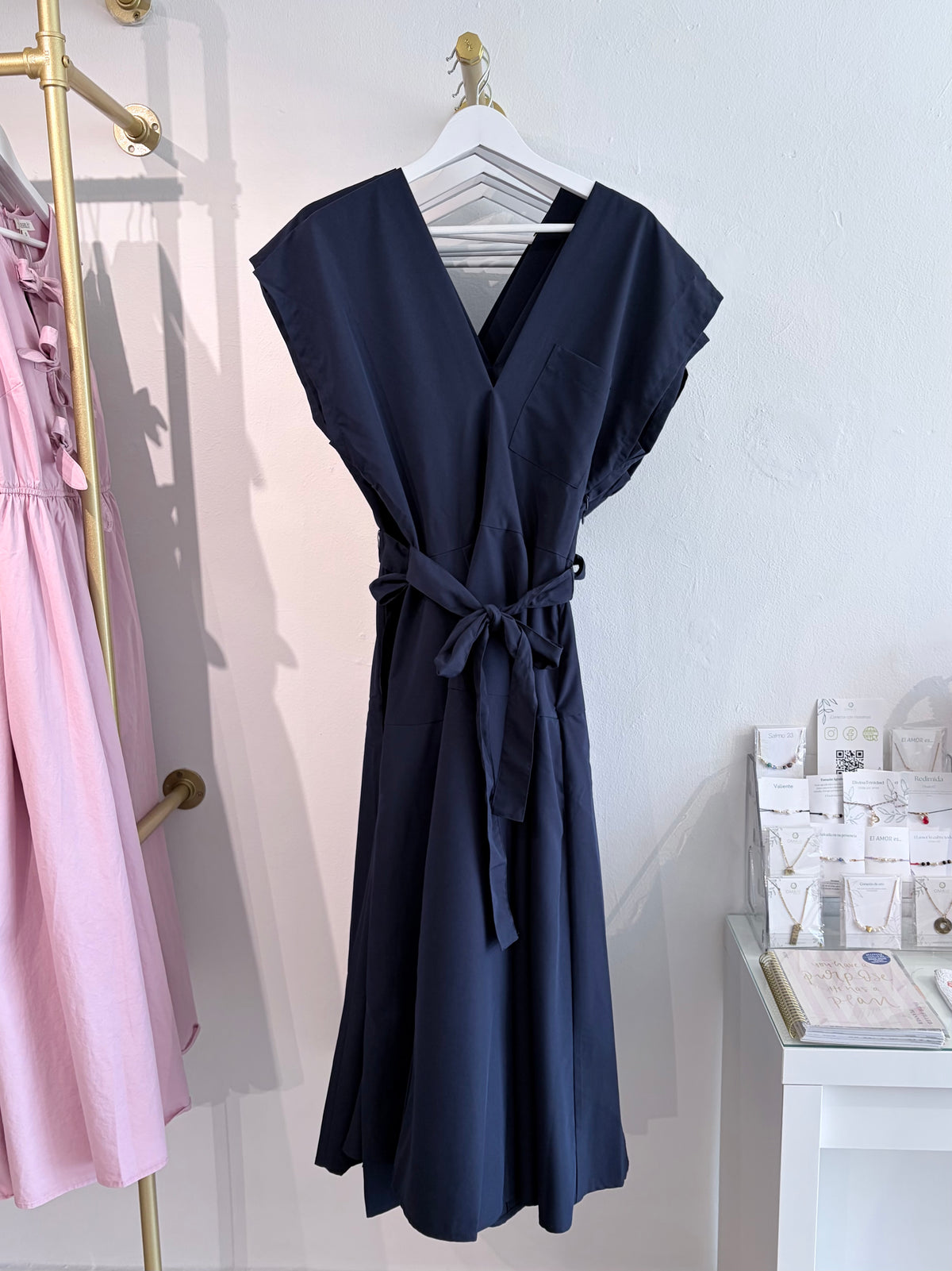 Tessa Midi Dress - Navy – view 8
