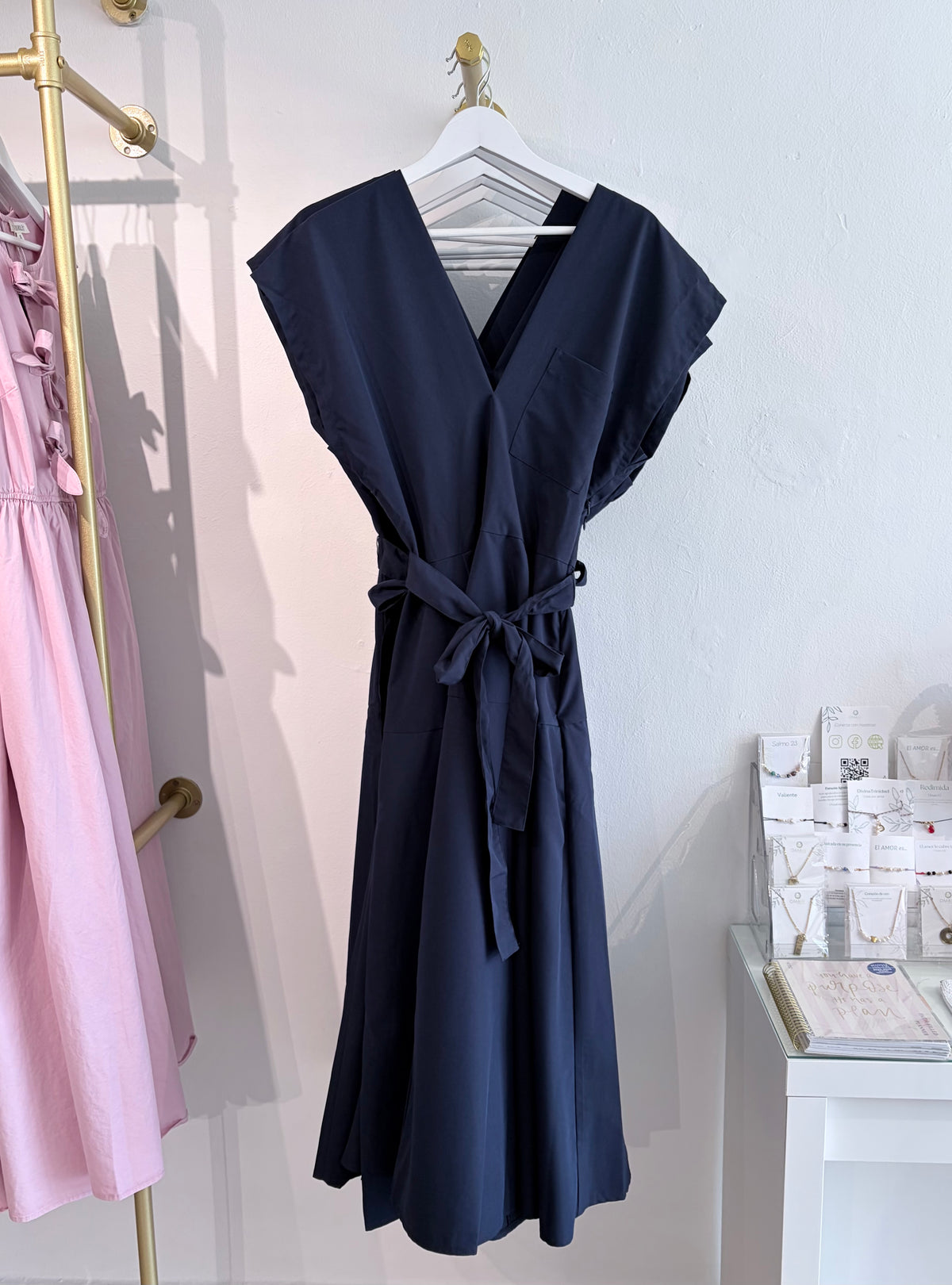 Tessa Midi Dress - Navy – view 8