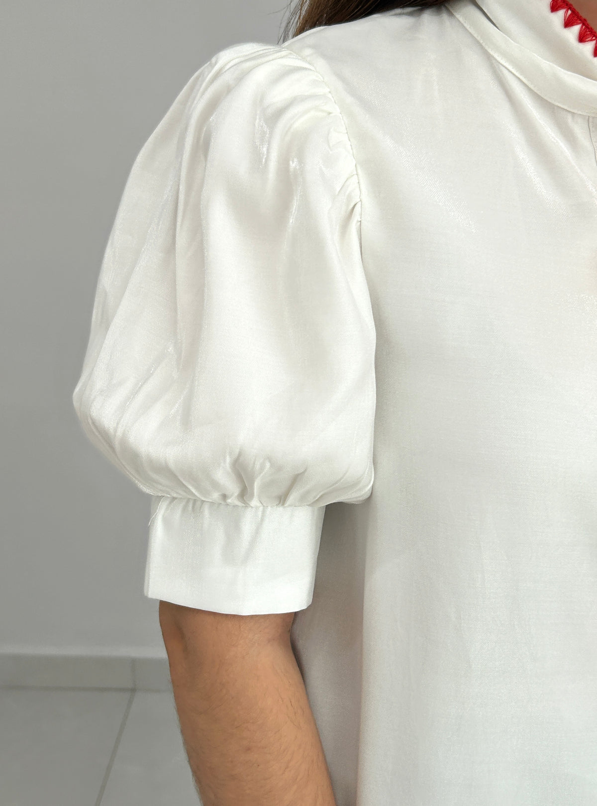 Madeline Knot Top - White – view 6