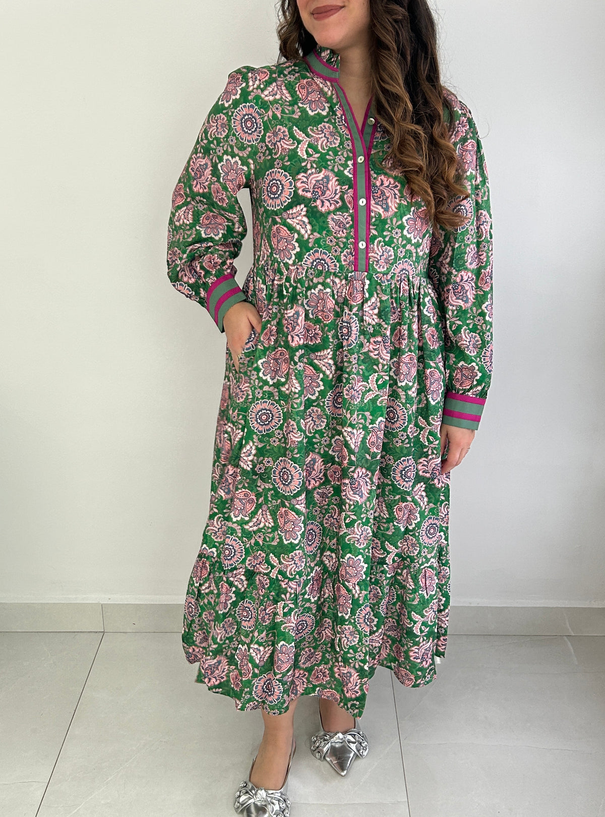 Alena Midi Dress - Green – view 3