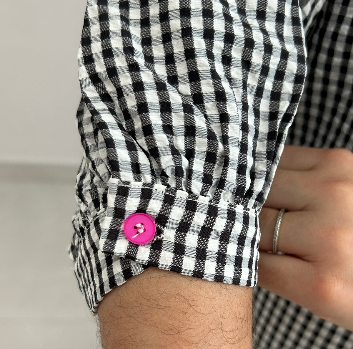 Marge Gingham Top - Black + White – view 9