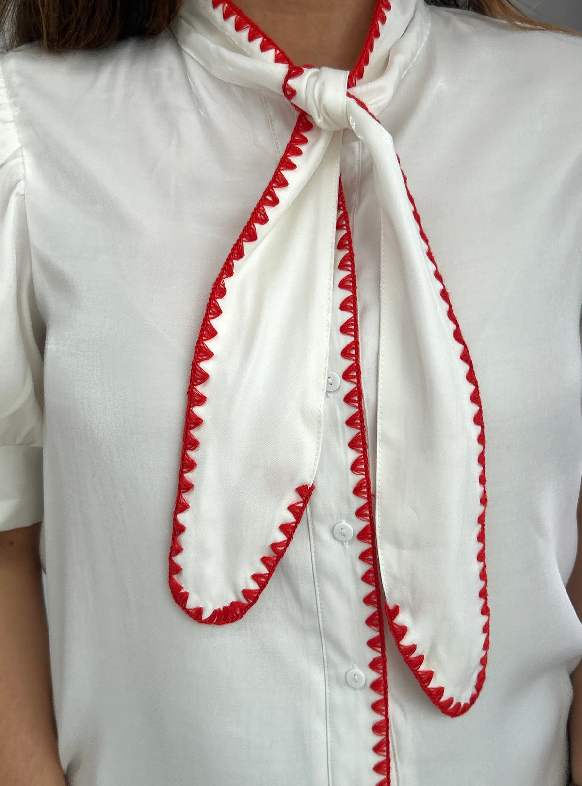 Madeline Knot Top - White – view 5