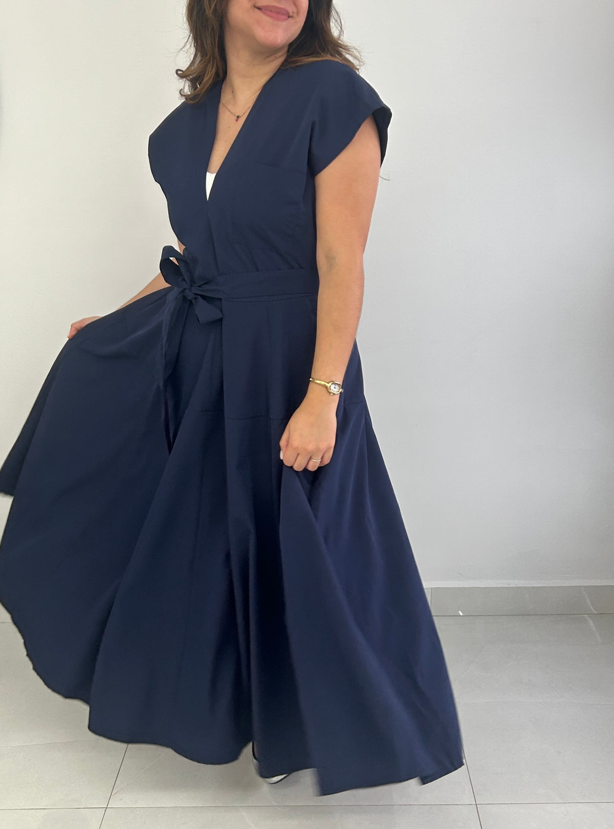 Tessa Midi Dress - Navy – view 2