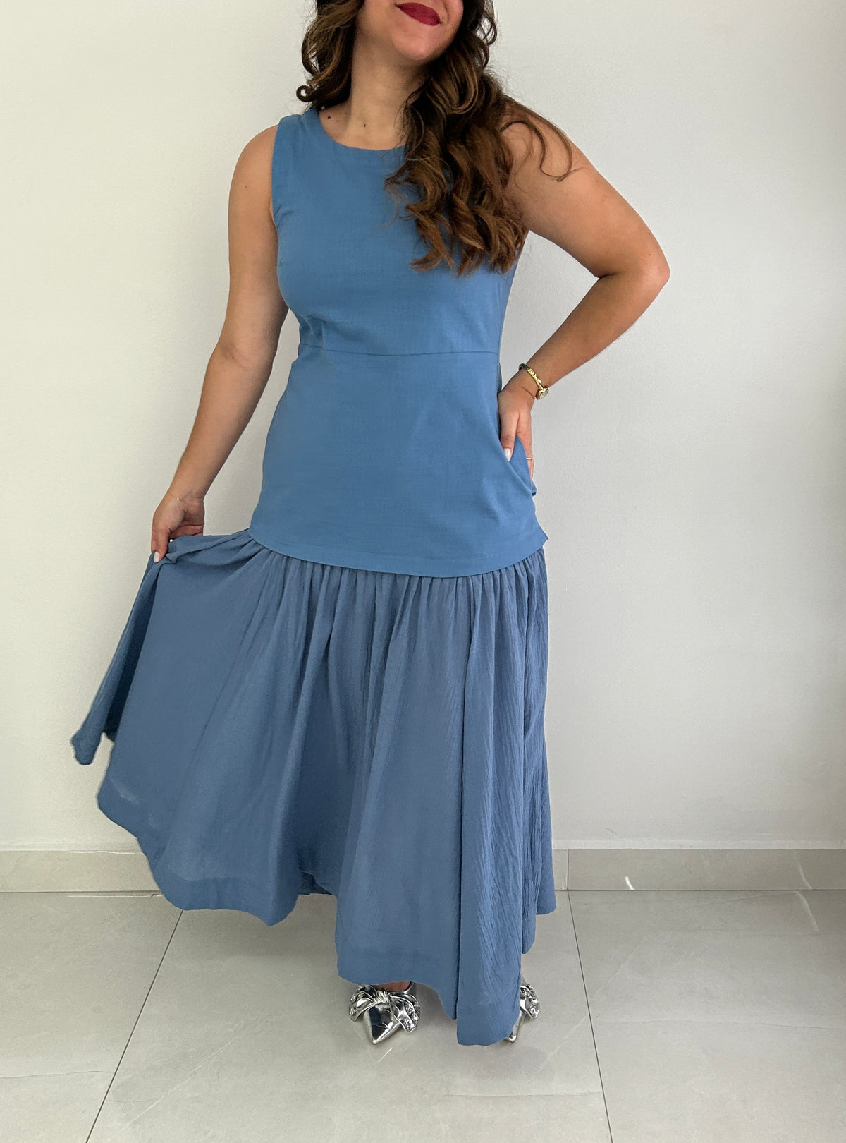 Zoe Maxi Blue Dress – view 6