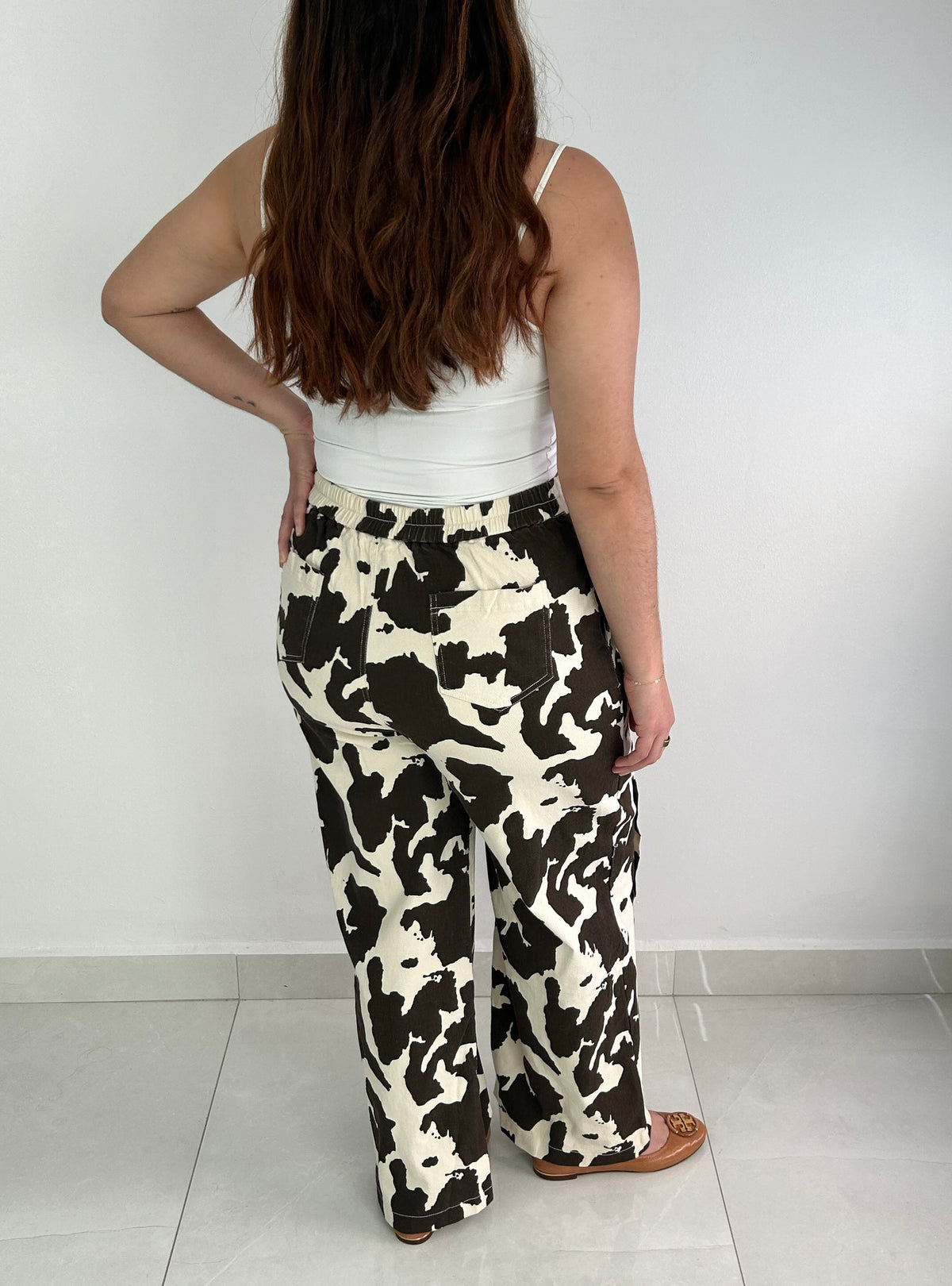 Mandy High-Waist Cow Print Pants – view 7