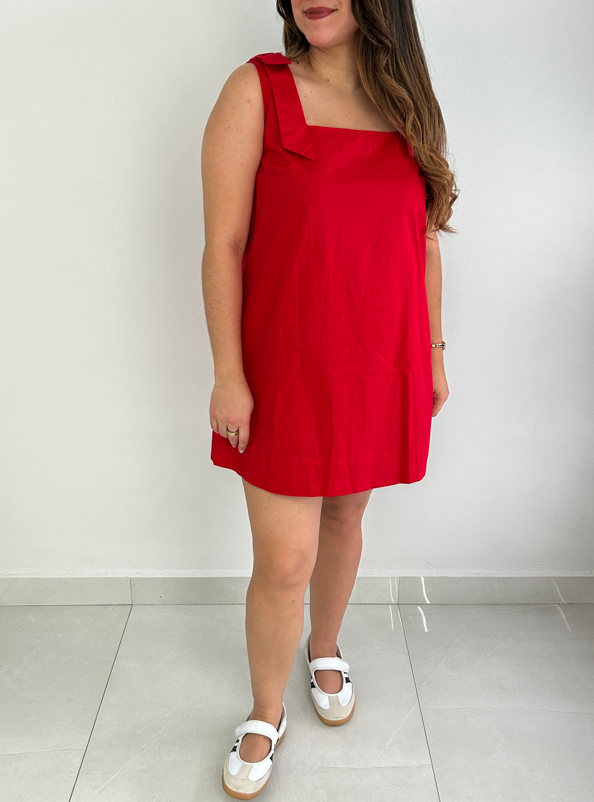 Fern Bow Mini Dress - Red – view 5