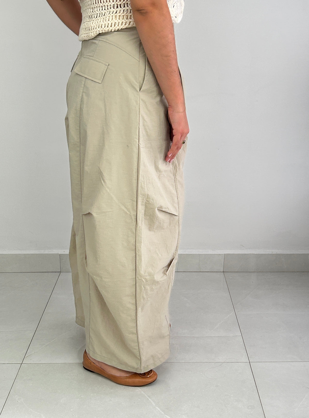 Lorena Wide-Leg Pants - Beige – view 7