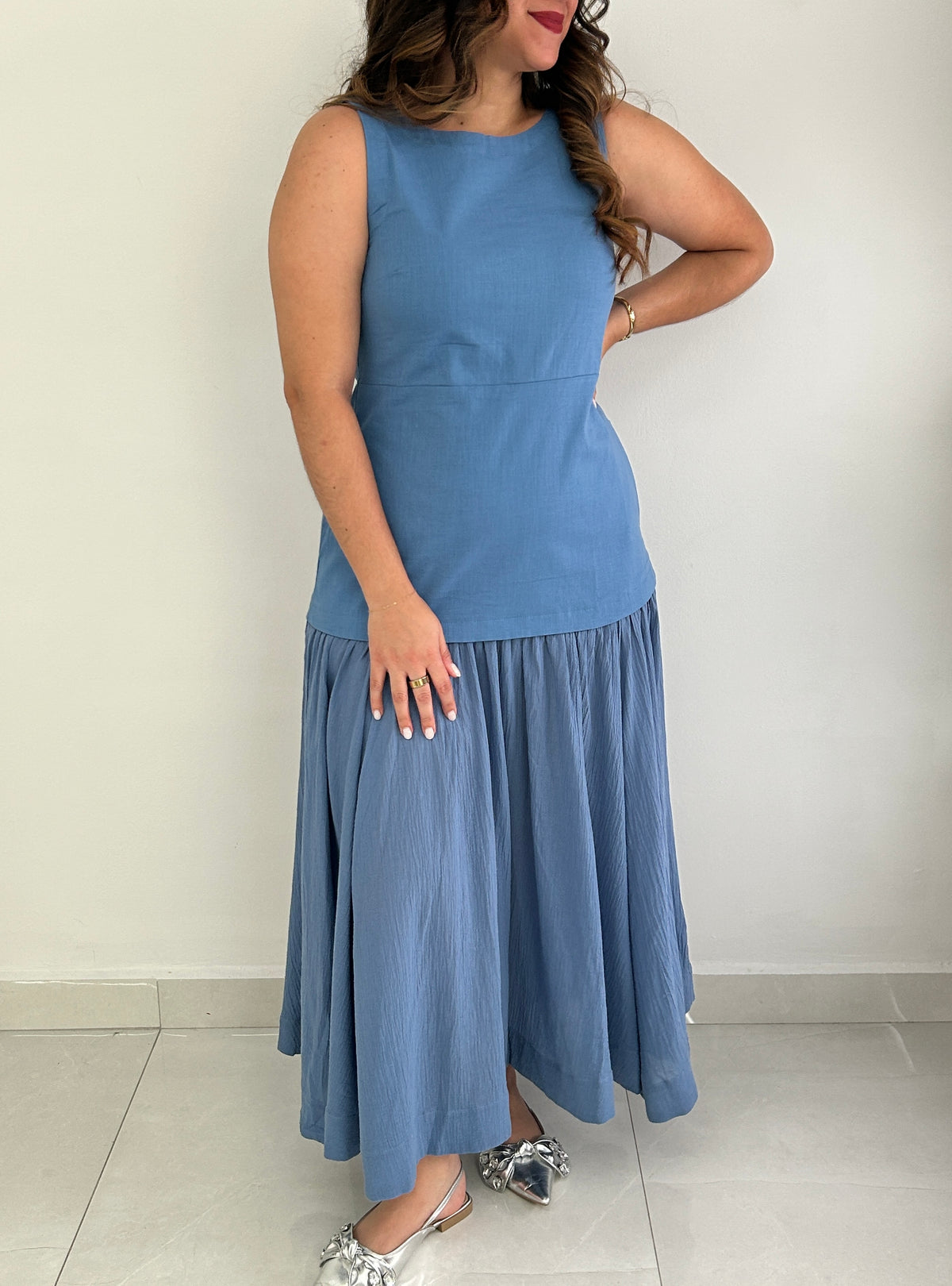 Zoe Maxi Blue Dress – view 3