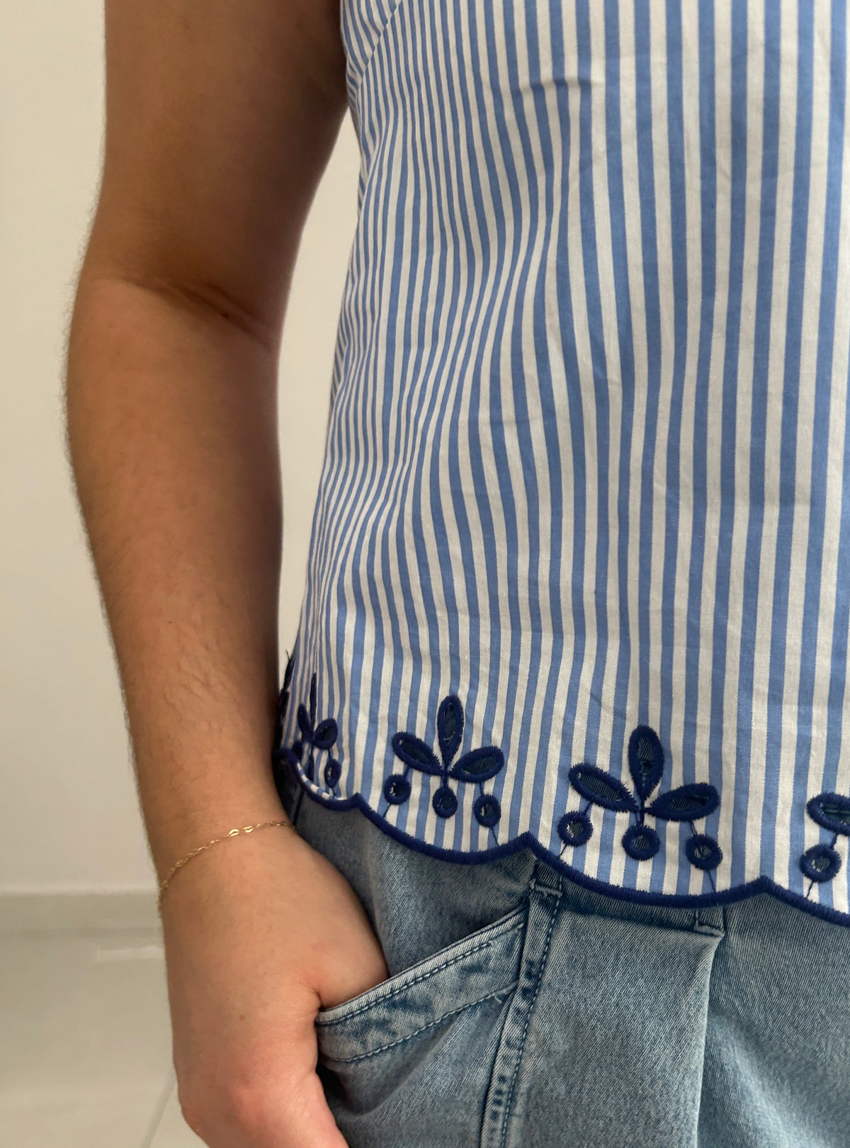Cecilia Square Neckline Stripped Top – view 4