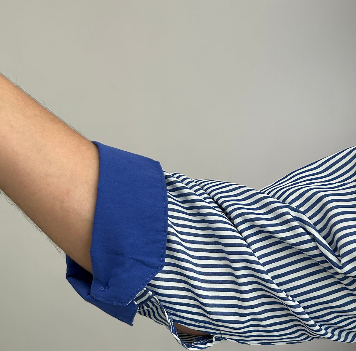 Cat Striped Button down Top - Blue – view 7