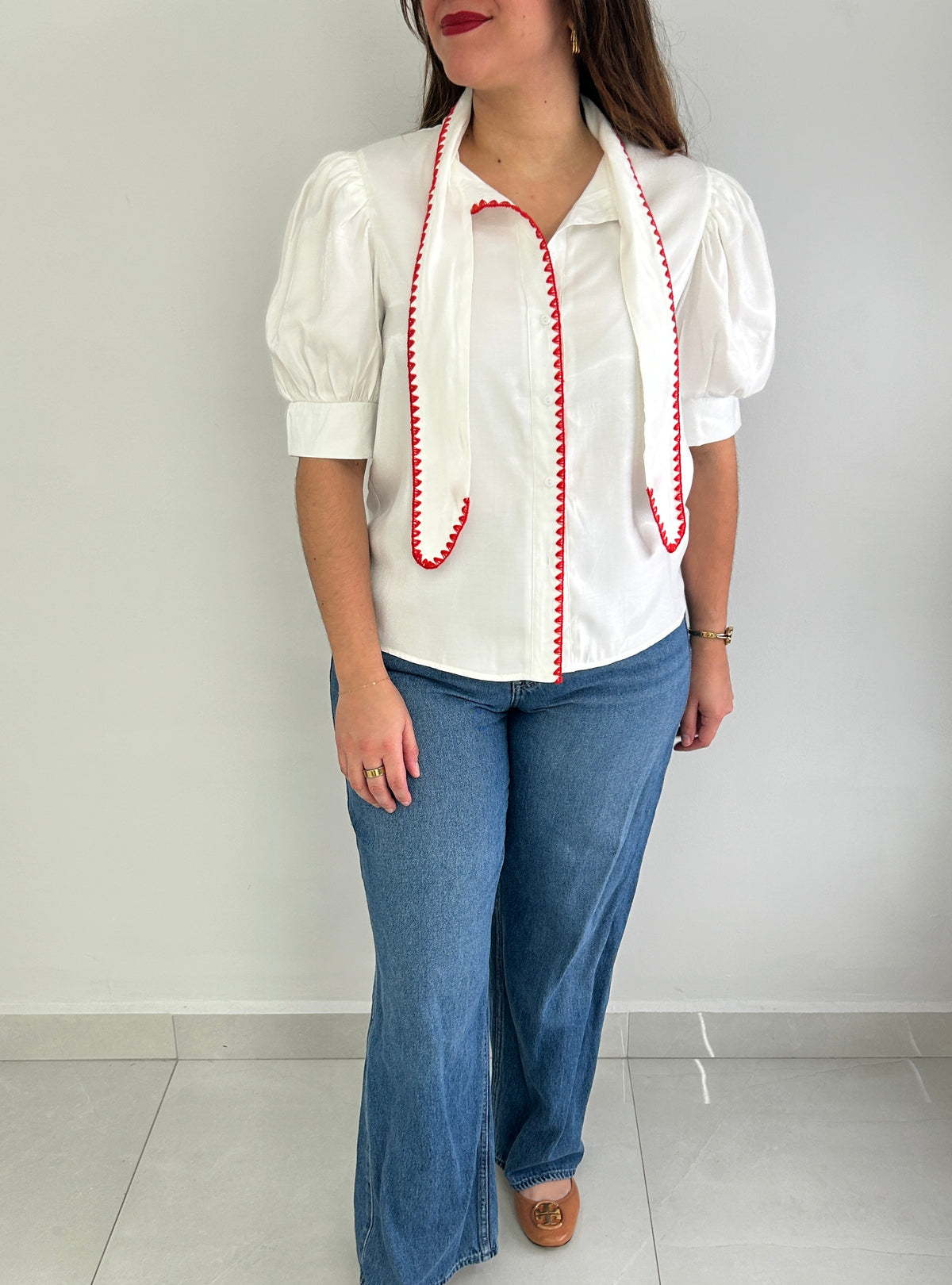 Madeline Knot Top - White – view 4