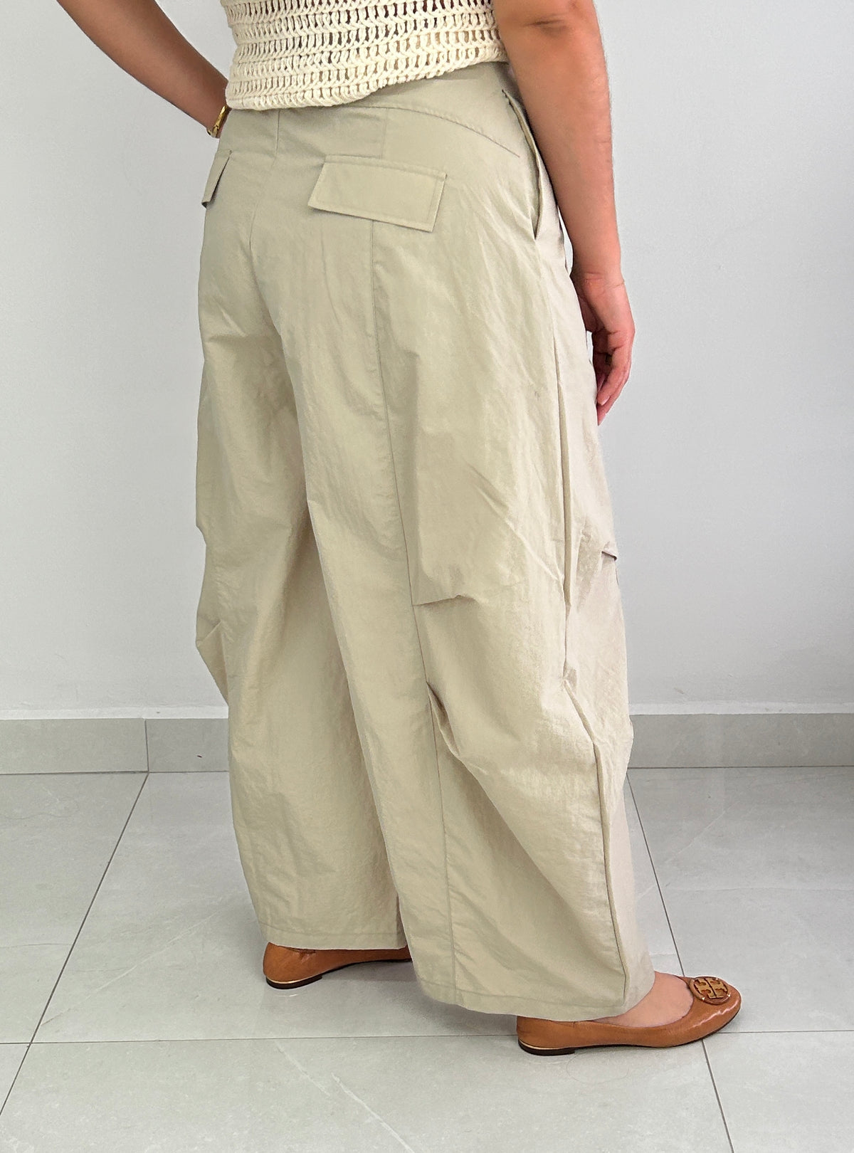 Lorena Wide-Leg Pants - Beige – view 3