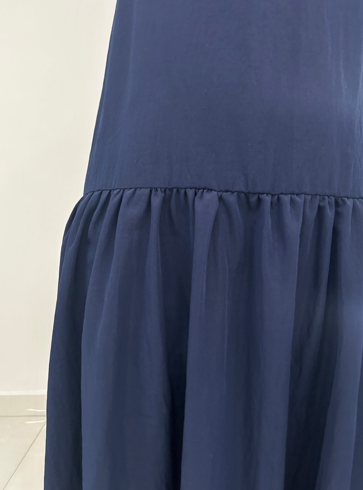 Noah Navy Halter Bow Midi Dress – view 4