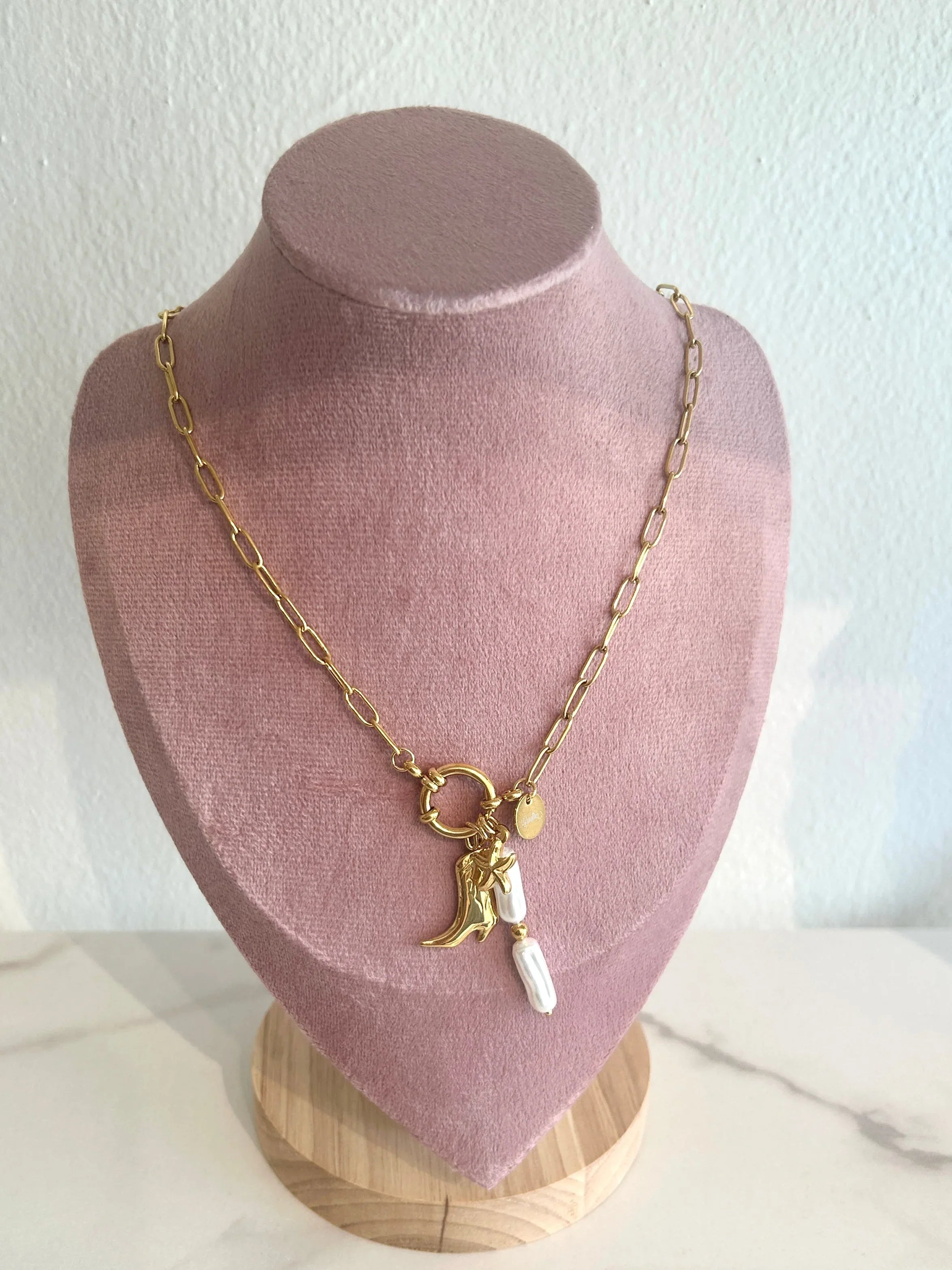 Coastal Boot Necklace - Cuevas Closet -