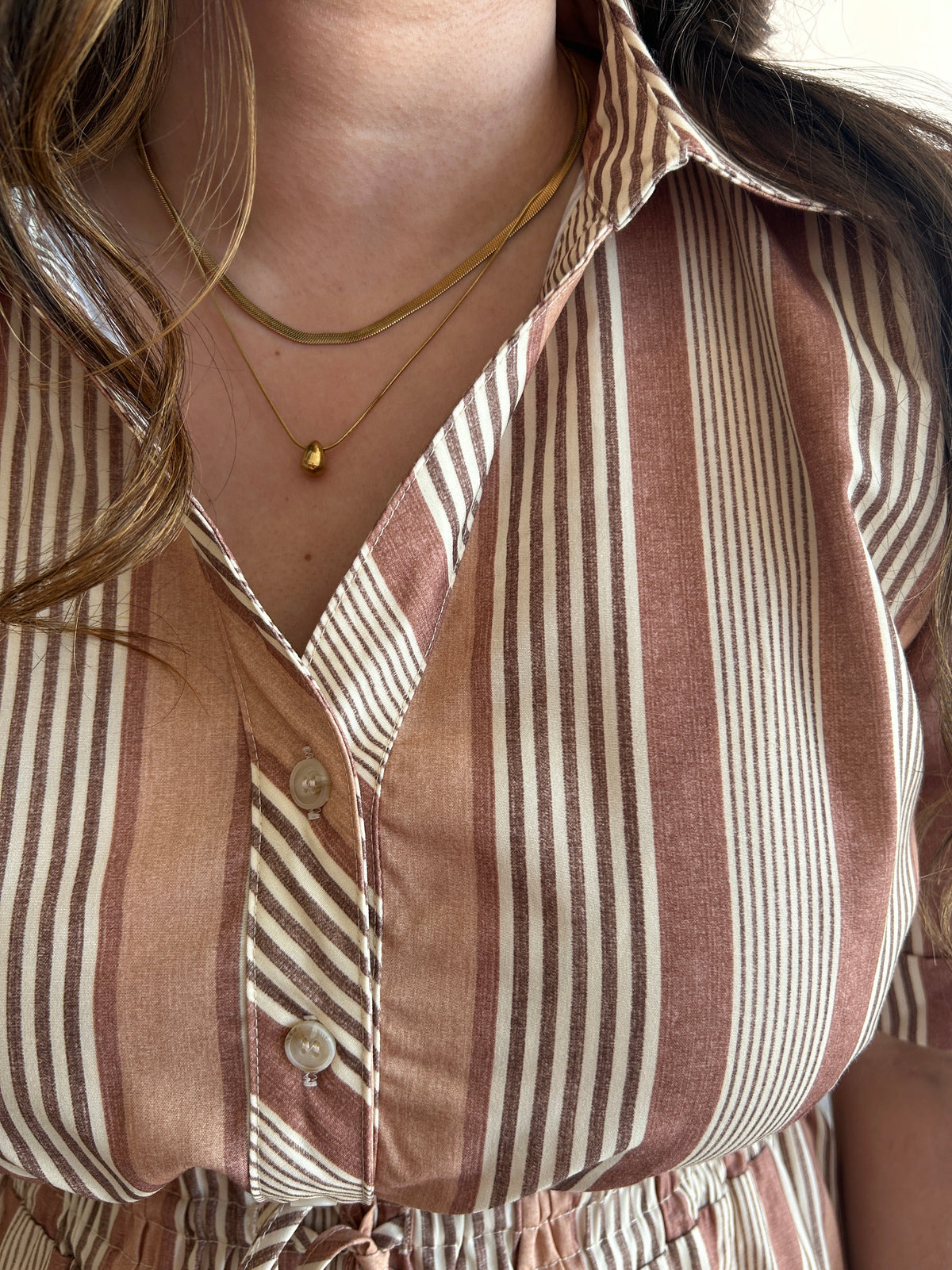 Eliana Stripe Midi Dress - Caramel – view 8