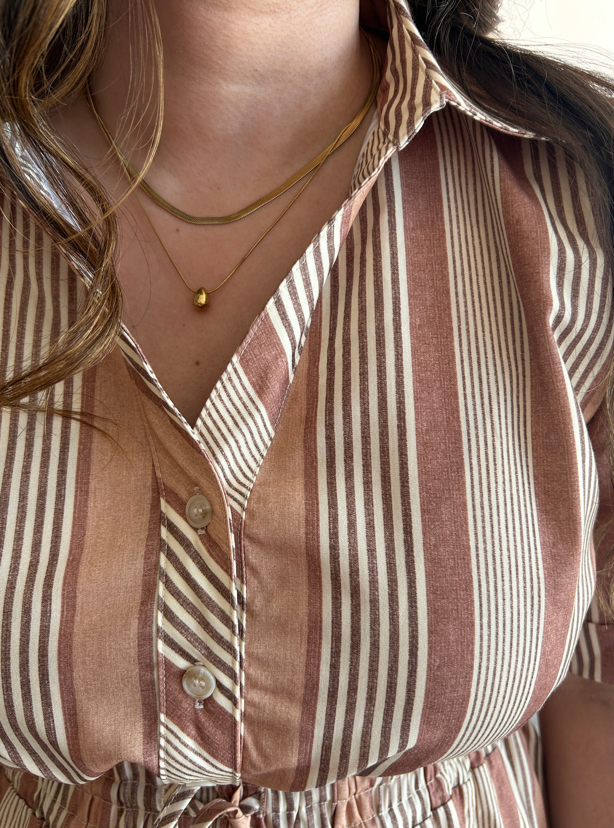 Eliana Stripe Midi Dress - Caramel – view 8
