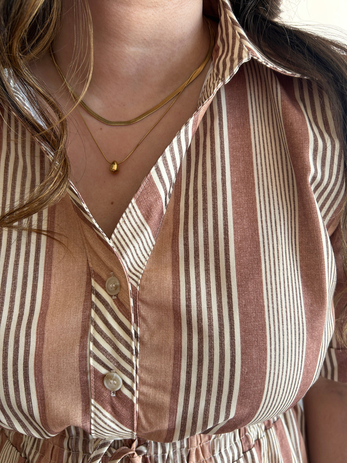 Eliana Stripe Midi Dress - Caramel – view 8