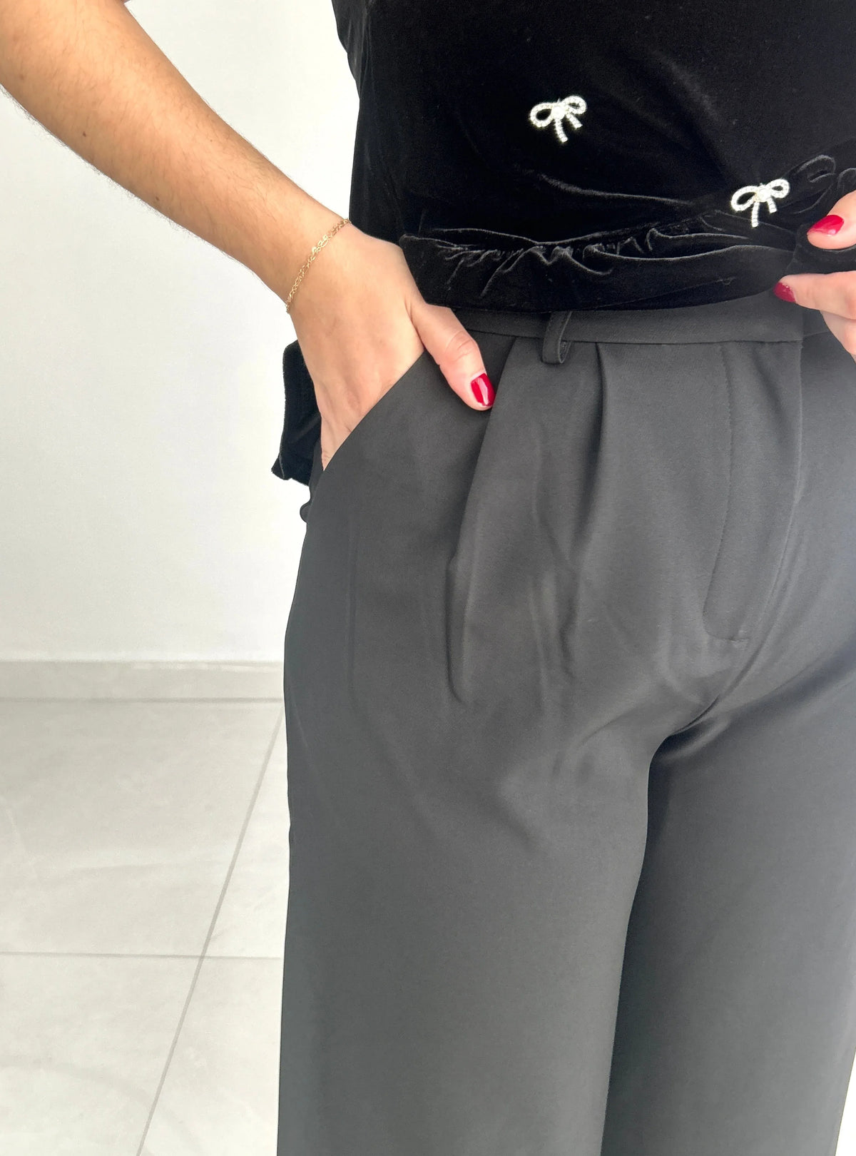 Emily High Waisted Pants - Cuevas Closet - Pants