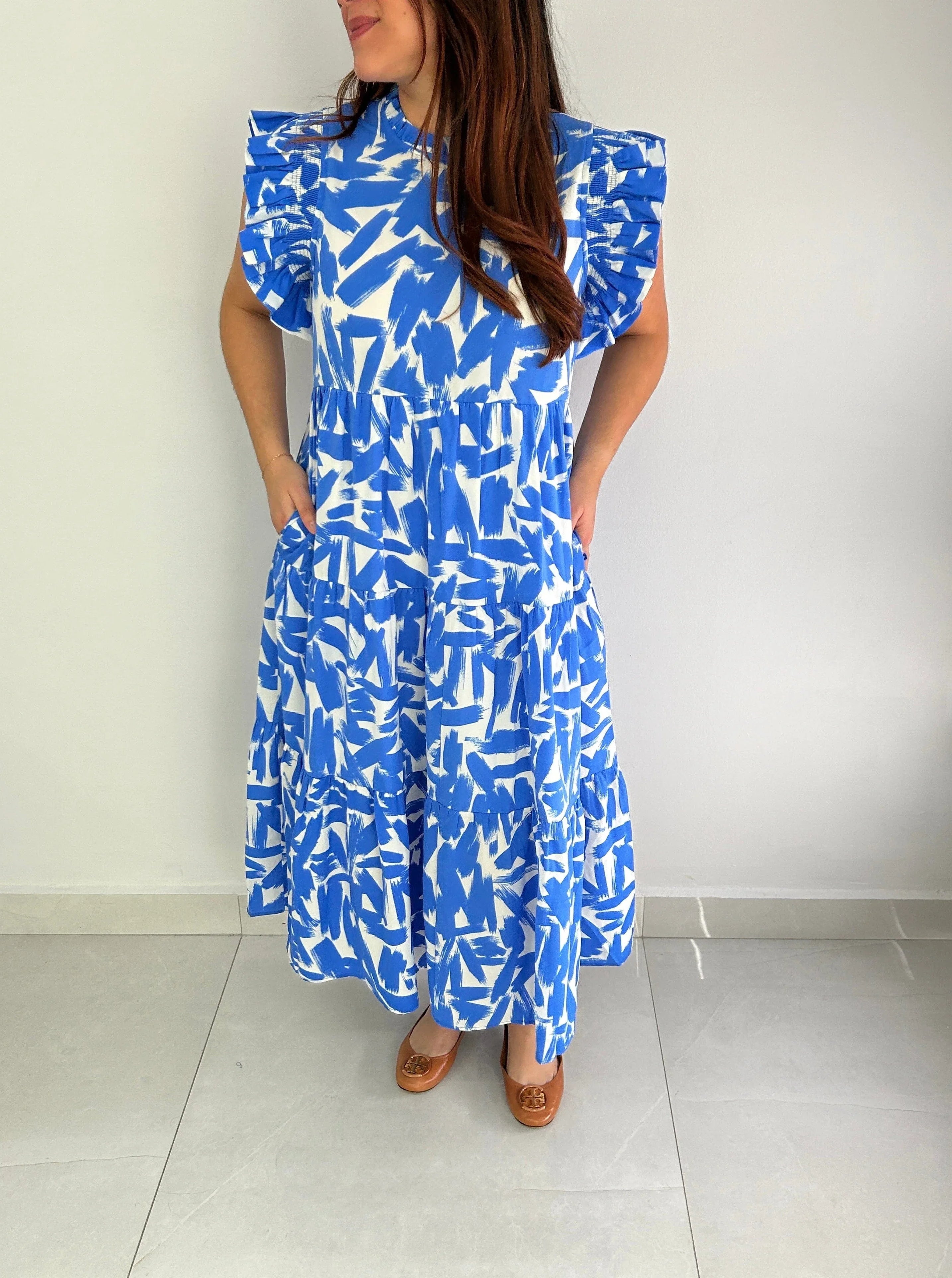 Erin Abstract Maxi Dress - Cuevas Closet - Dress