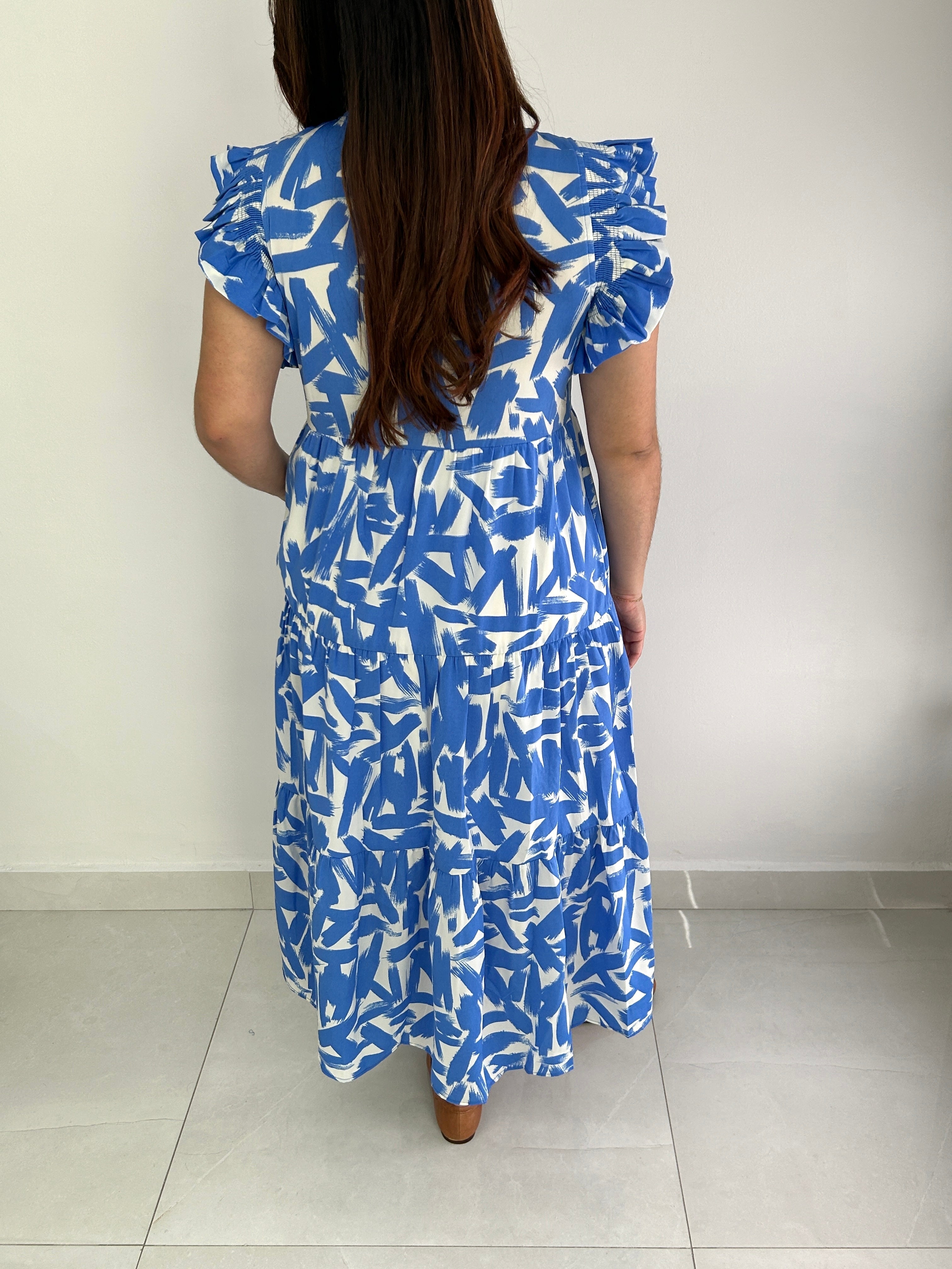 Erin Abstract Maxi Dress - Cuevas Closet - Dress