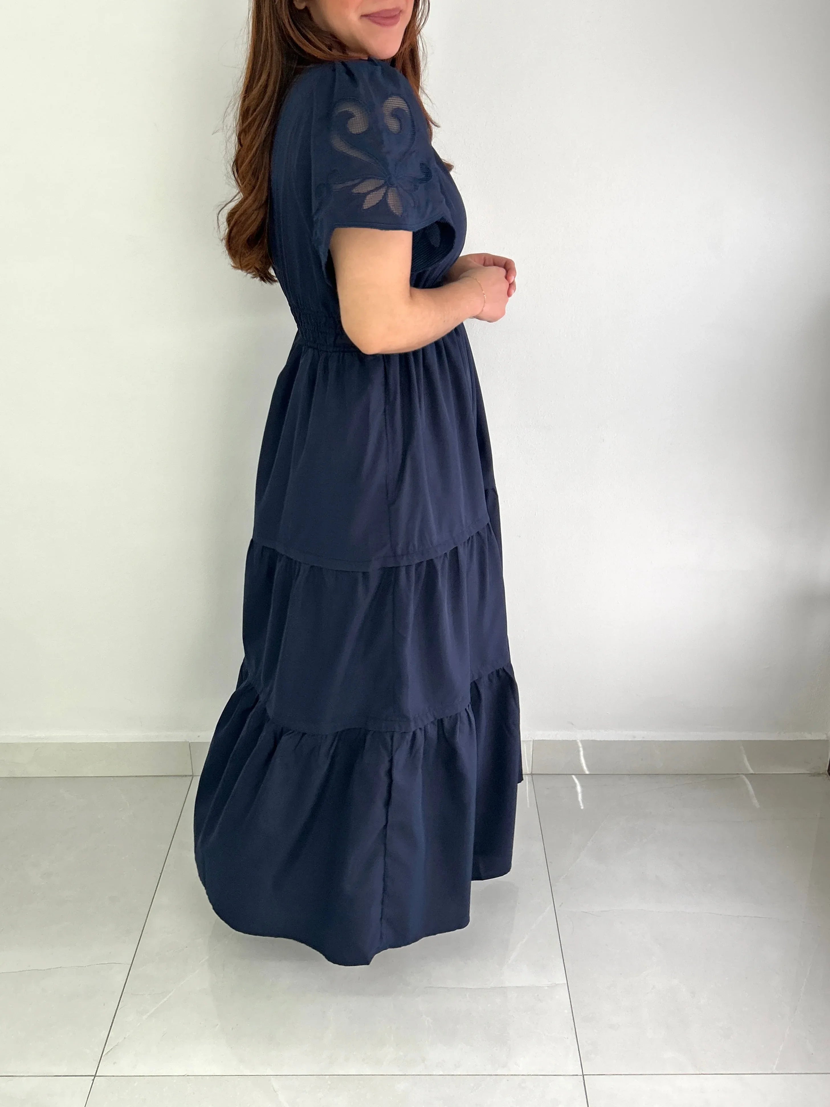 Margaret Embroidered Maxi Dress - Cuevas Closet - Dresses