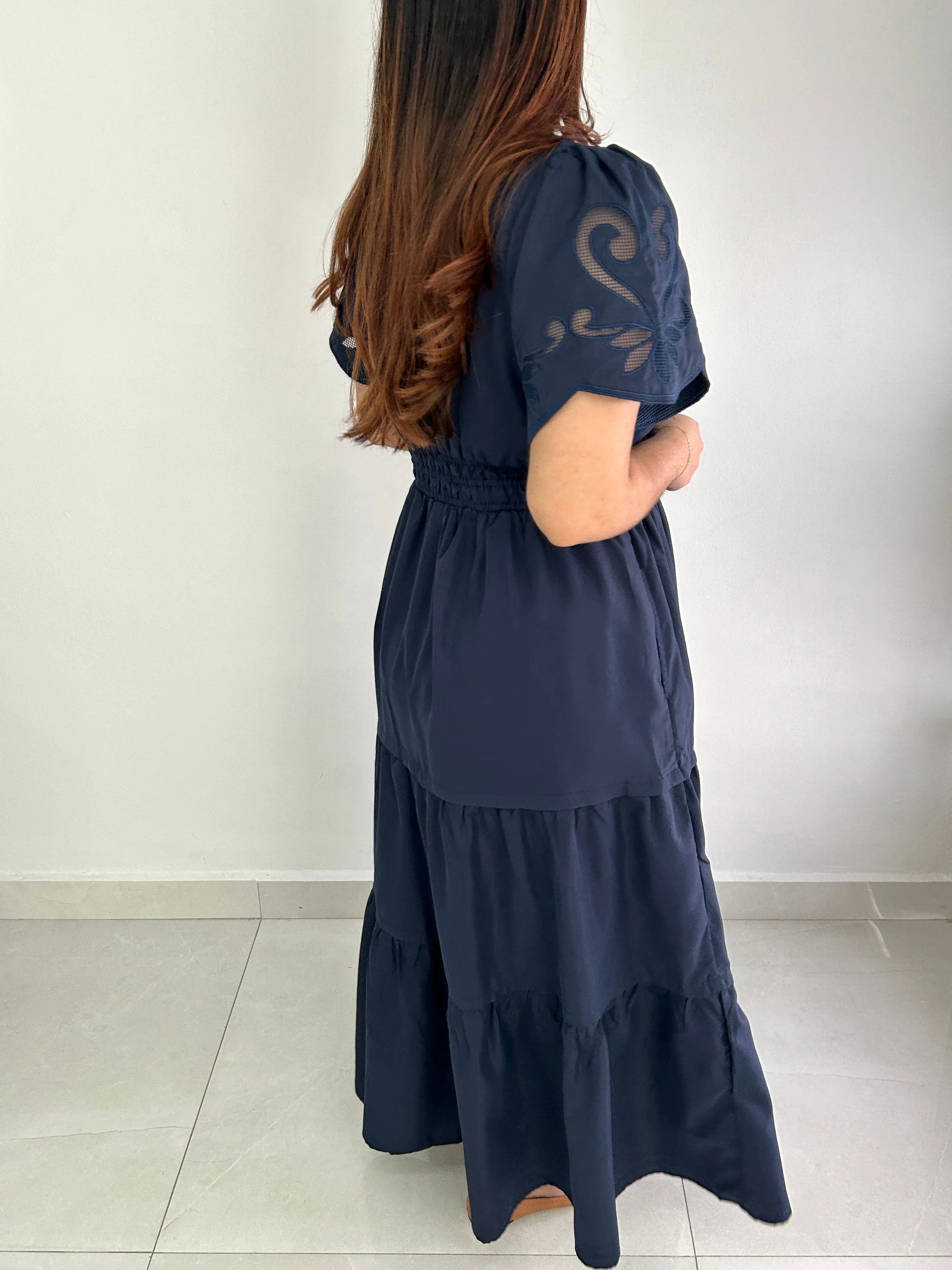 Margaret Embroidered Maxi Dress - Cuevas Closet - Dresses