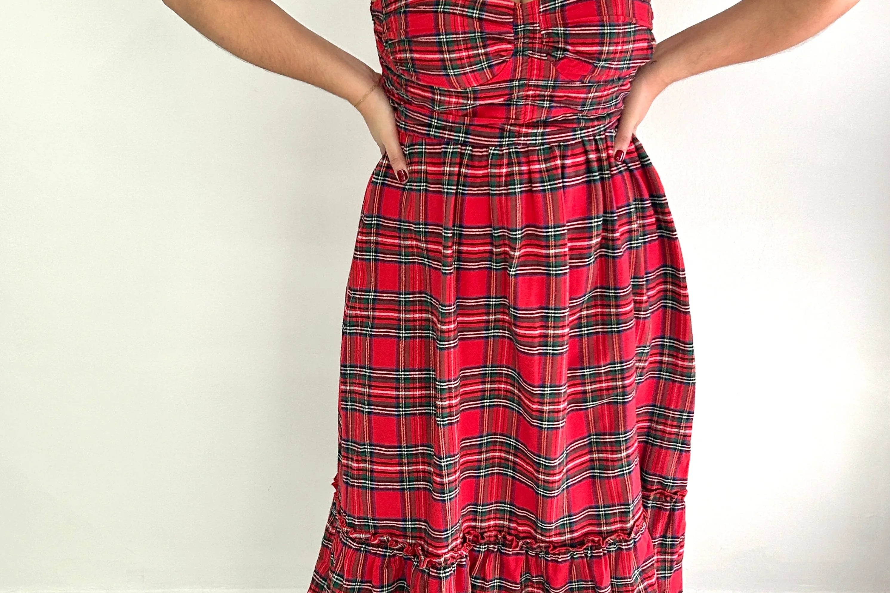 Martha Bow Midi Dress - Cuevas Closet - Dresses